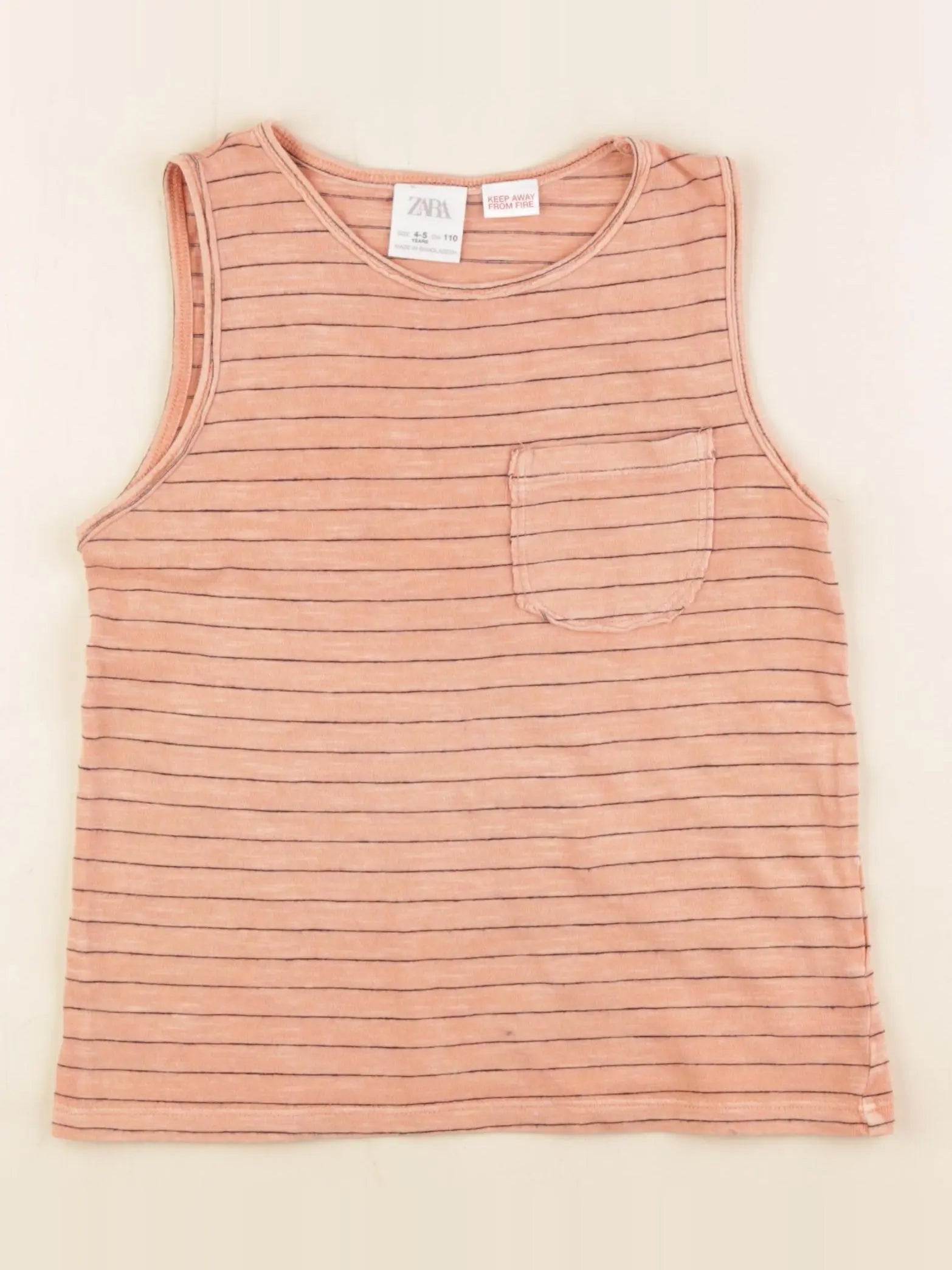 Zara - débardeur orange - 4/5 ans