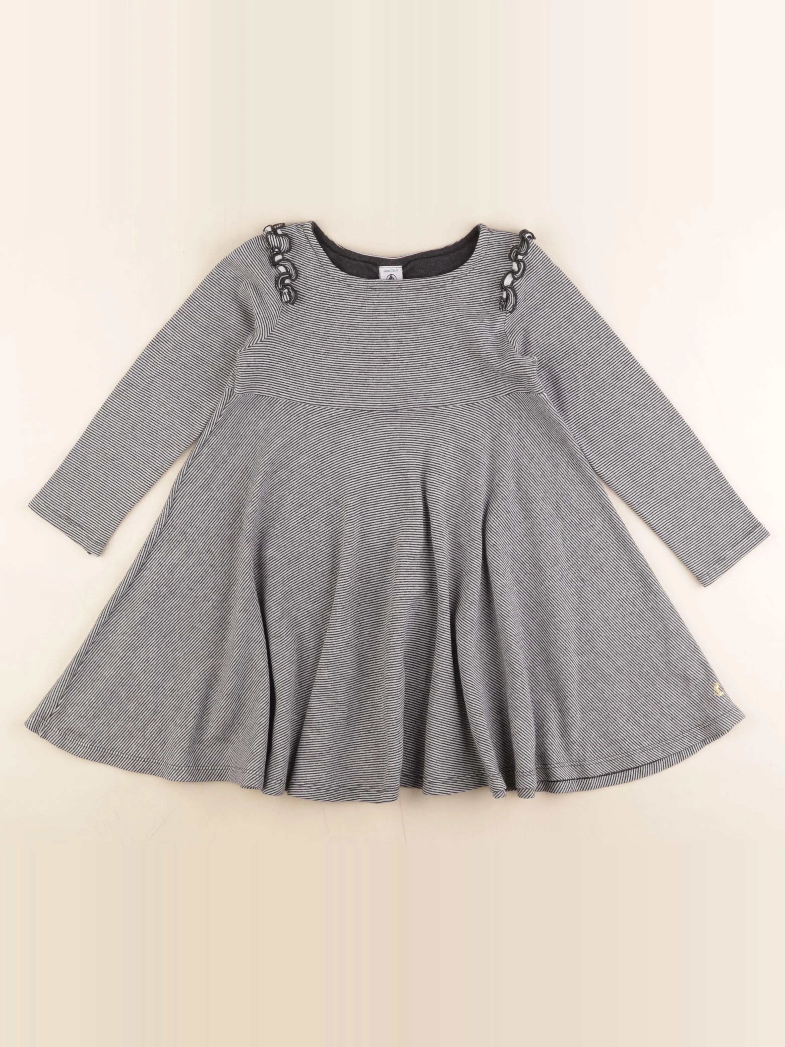 Petit Bateau - robe bleu, blanc - 6 ans