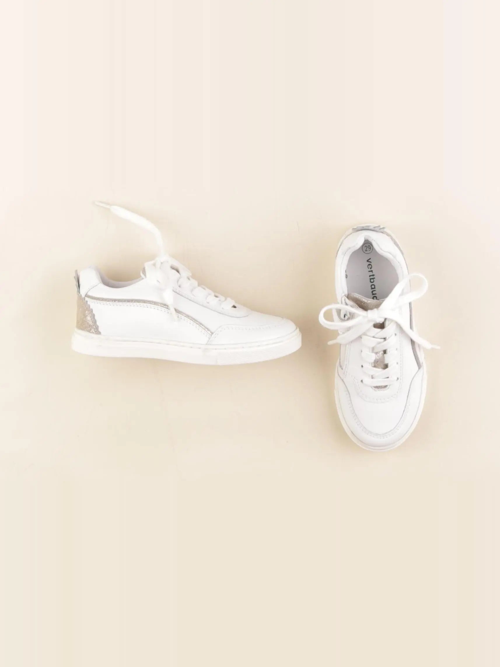 Vertbaudet - baskets blanc - pointure 29