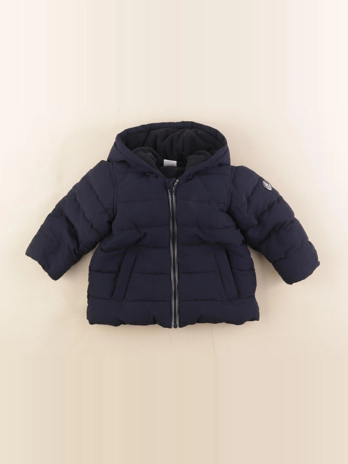Petit Bateau - doudoune bleu - 12 mois