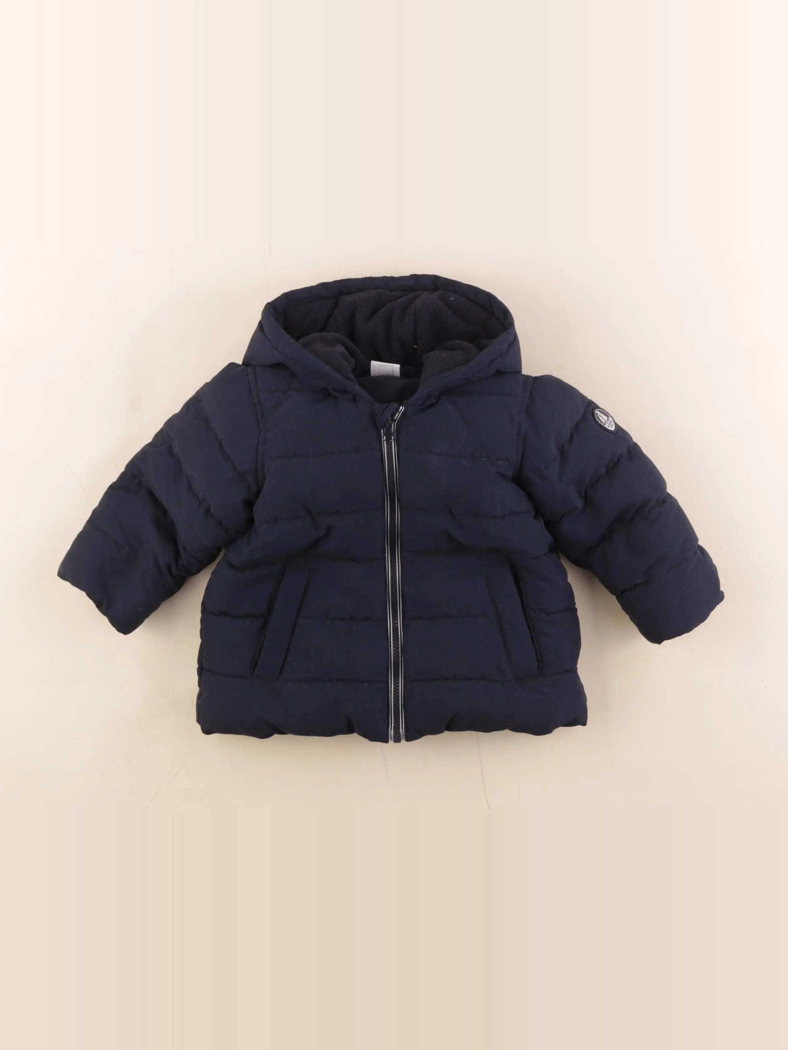 Petit Bateau - doudoune bleu - 12 mois
