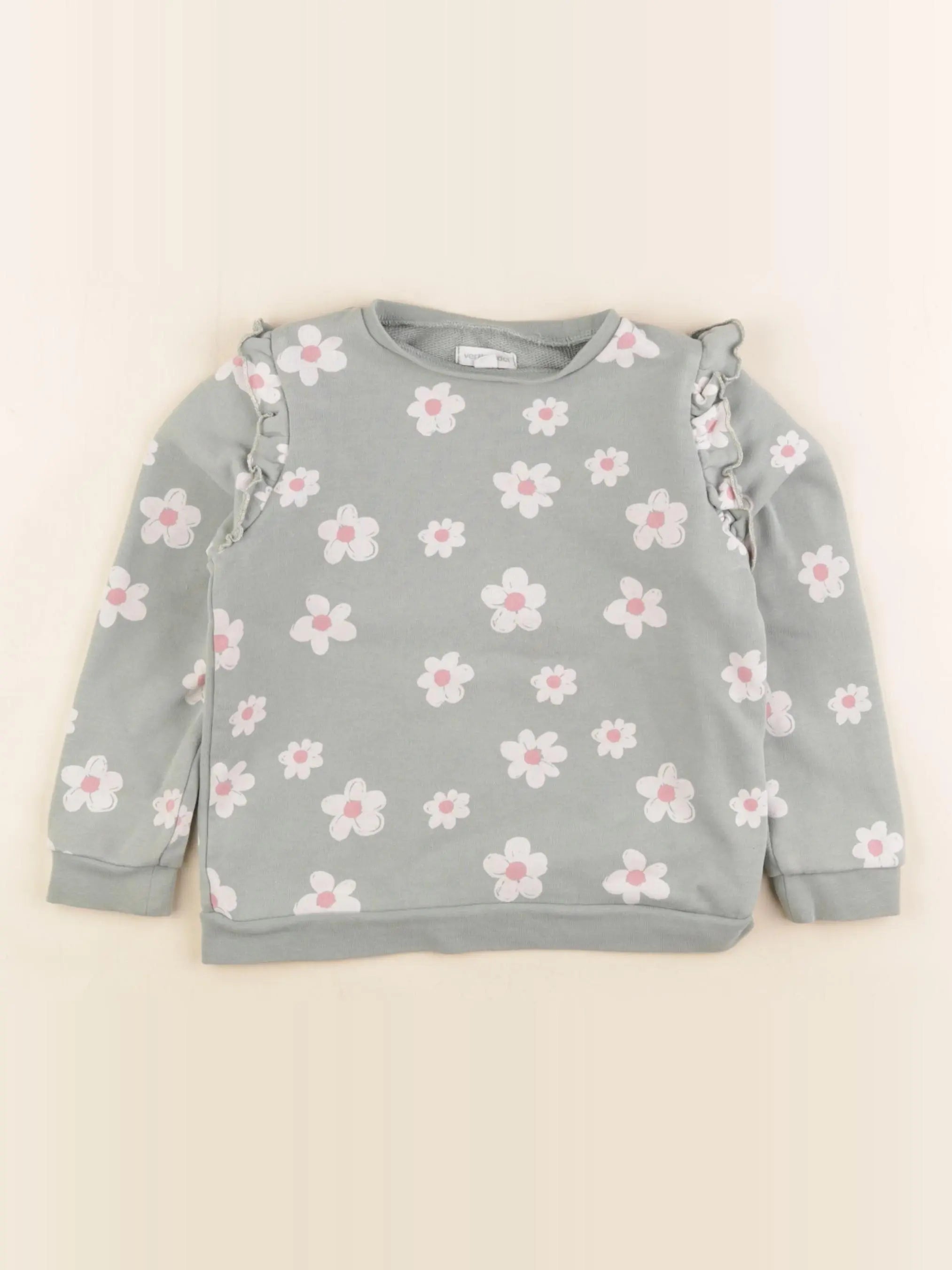 Vertbaudet - sweat vert - 4 ans