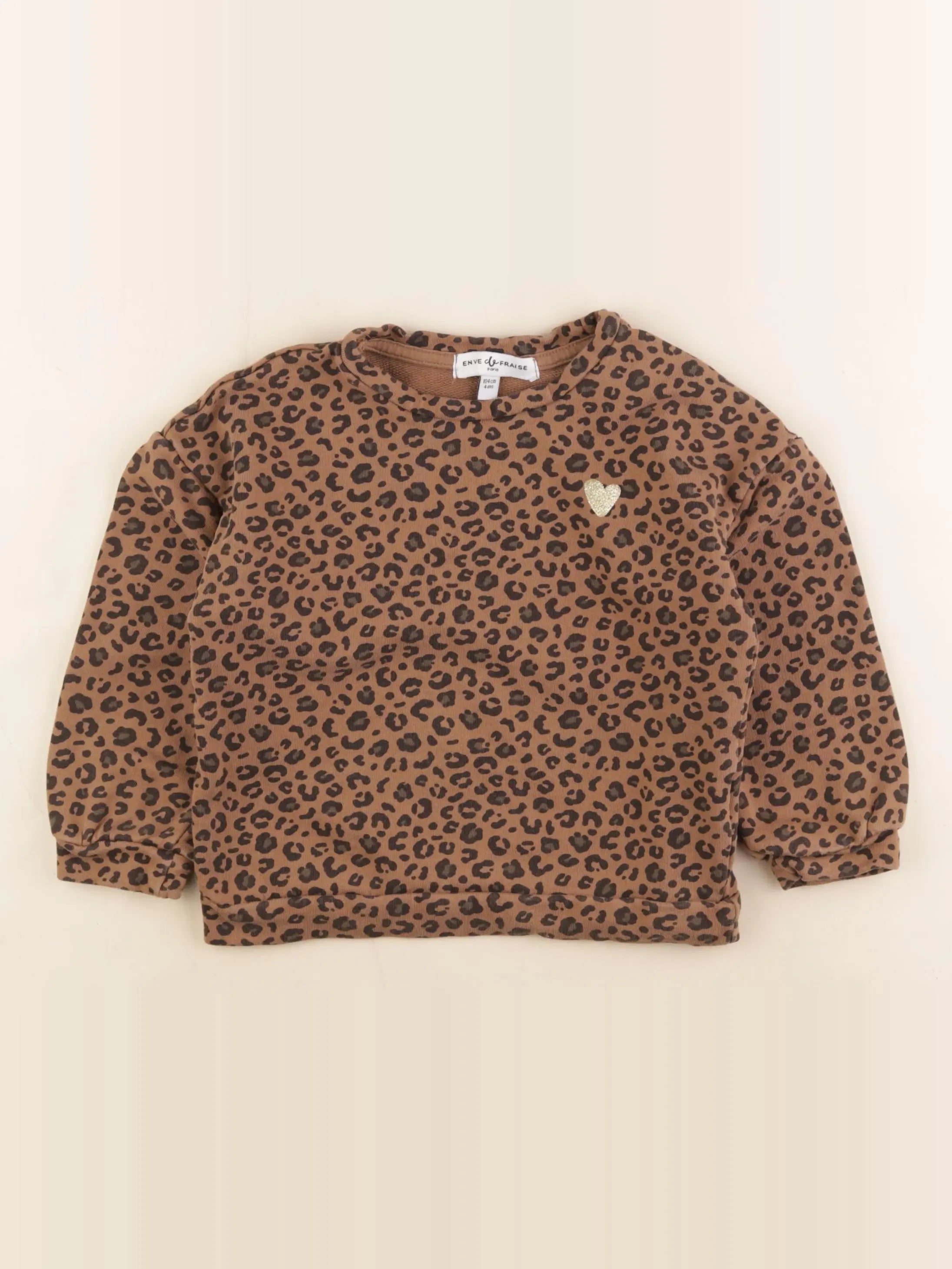 Vertbaudet - sweat marron - 4 ans