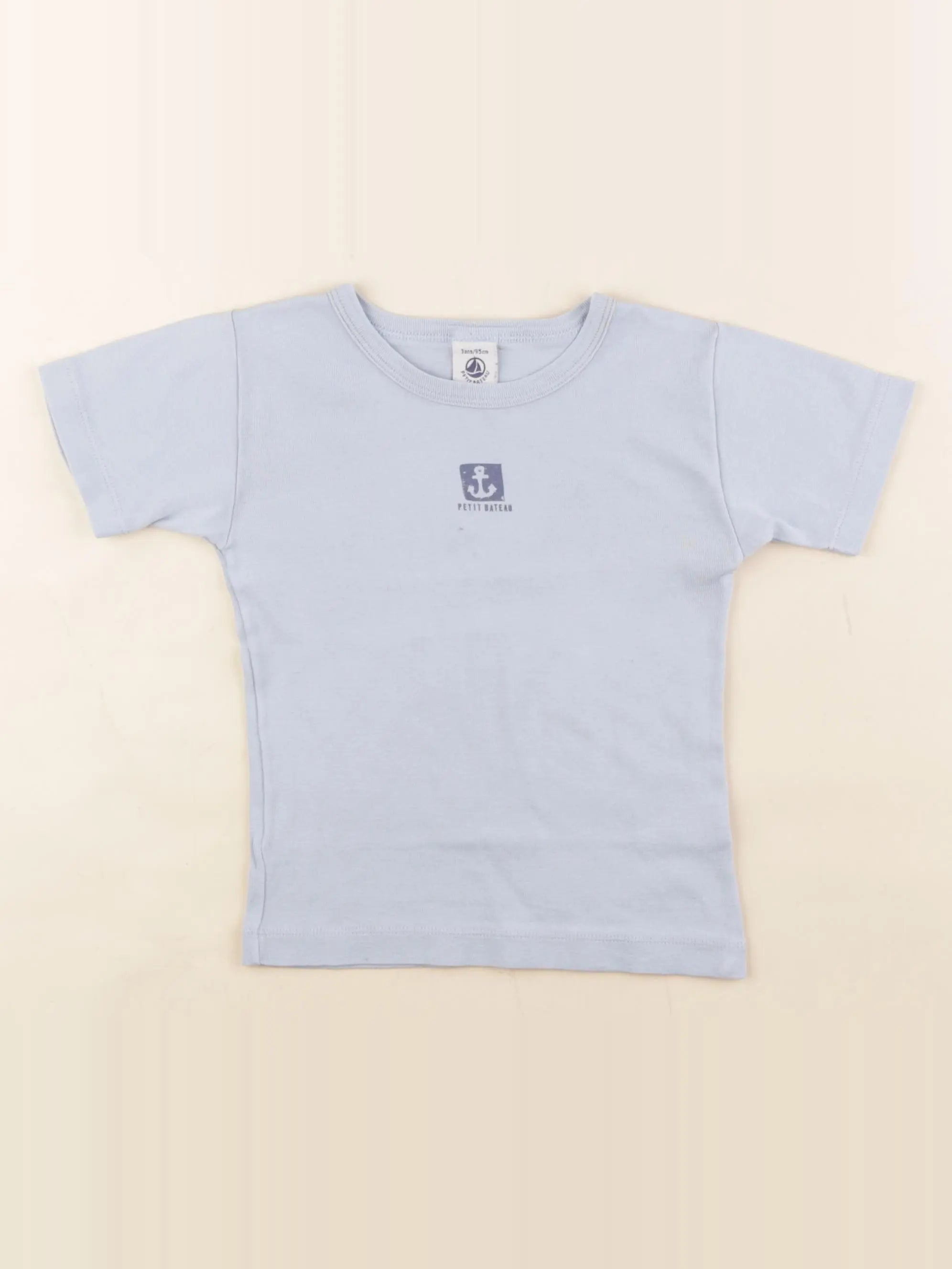 Petit Bateau - maillot de corps bleu - 3 ans