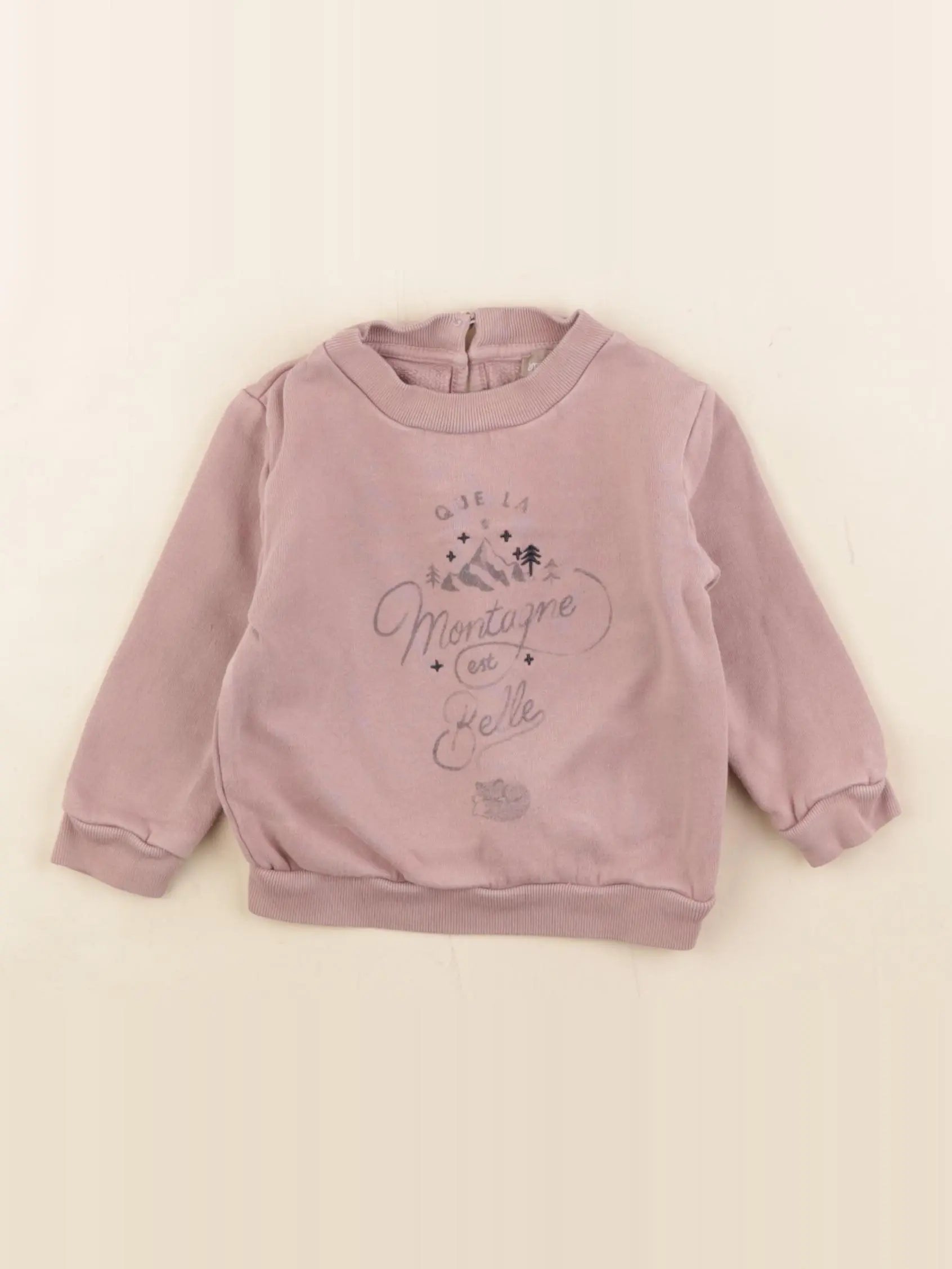 Emile et Ida - sweat rose - 6 mois