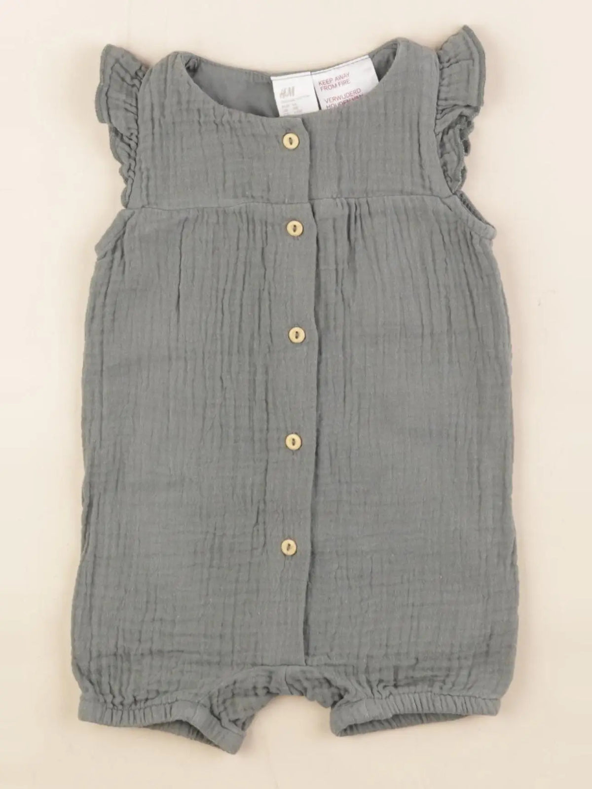 H&M - combinaison vert - 1/2 mois