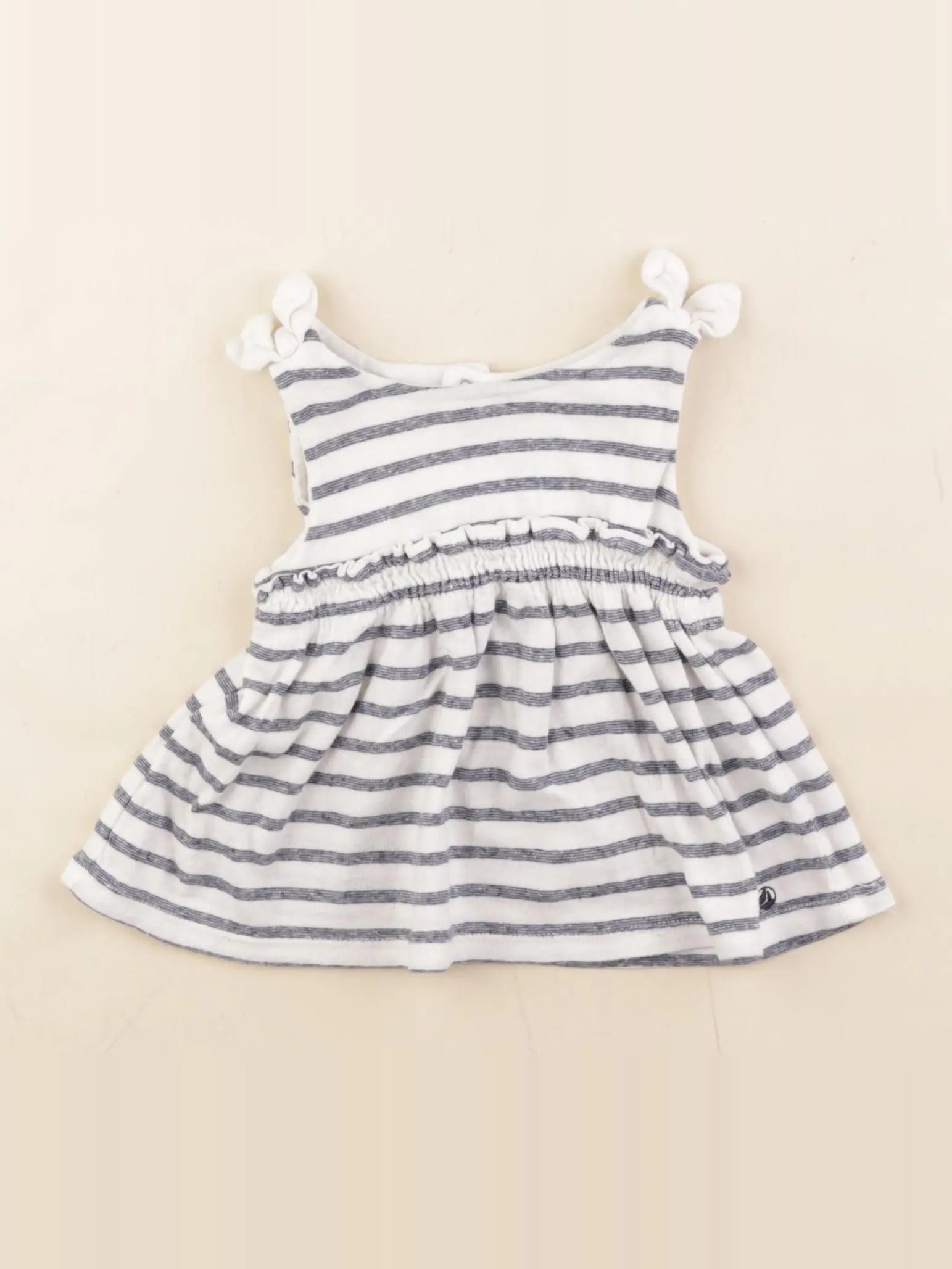 Petit Bateau - débardeur bleu, blanc - 12 mois