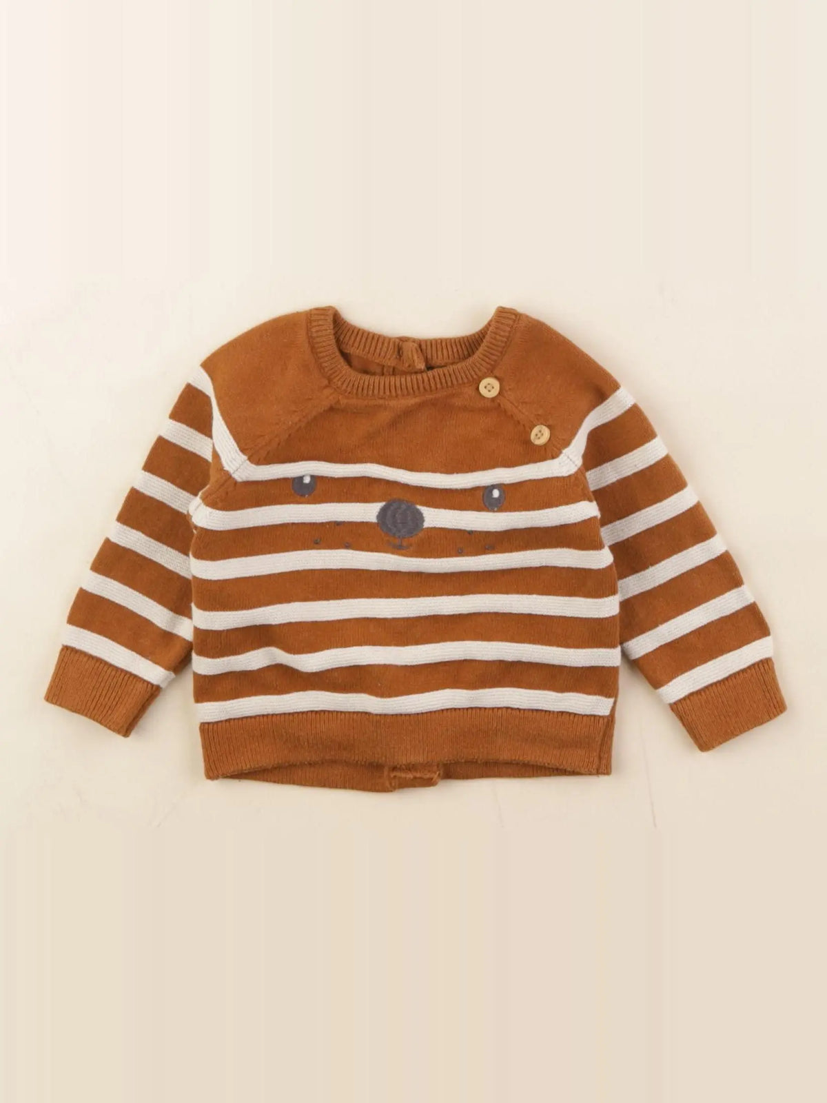 Vertbaudet - pull marron - 3 mois