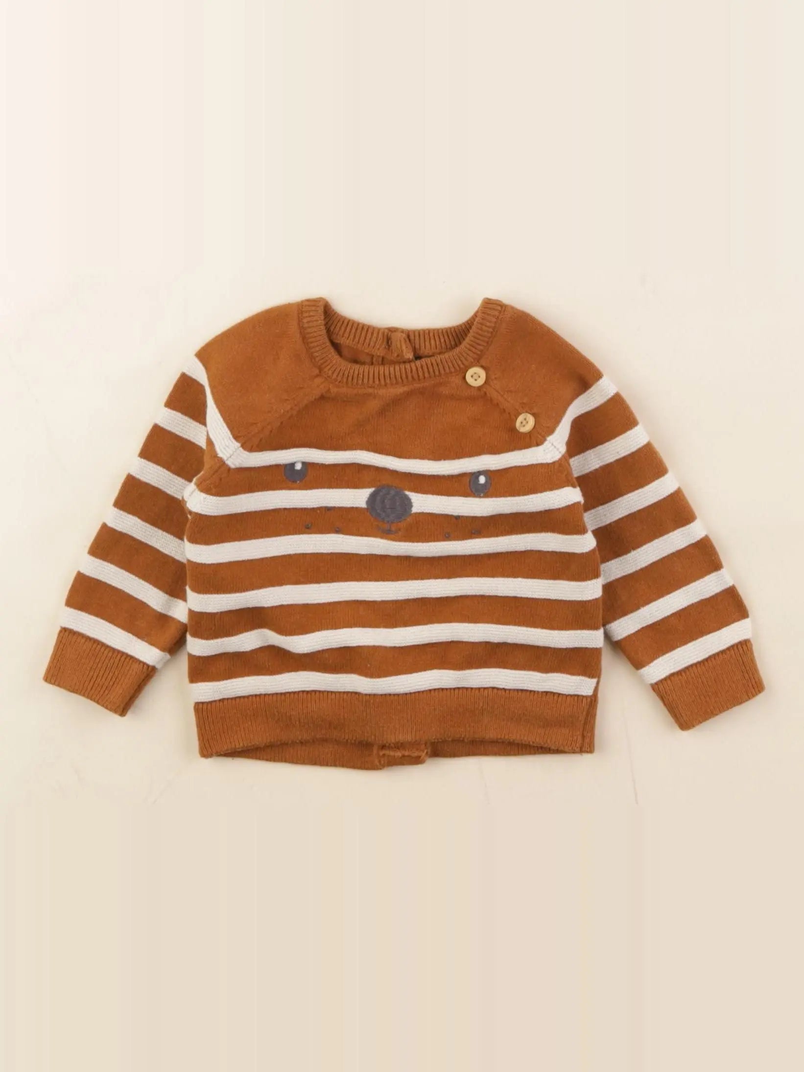 Vertbaudet - pull marron - 3 mois