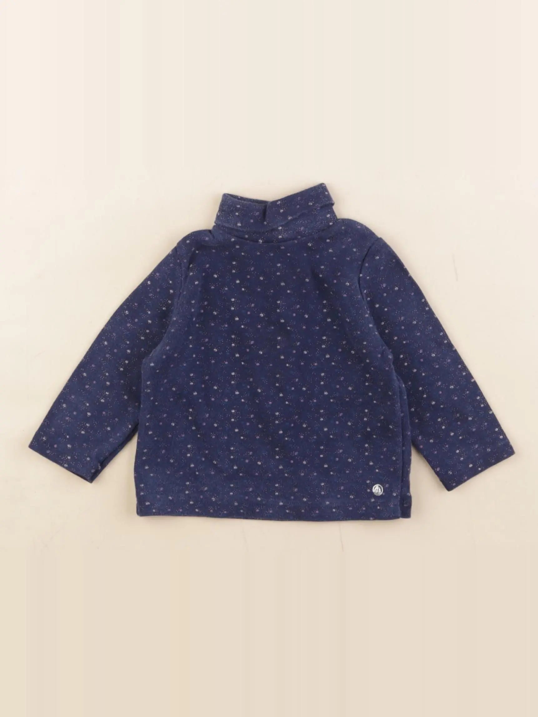Petit Bateau - sous-pull bleu - 6 mois