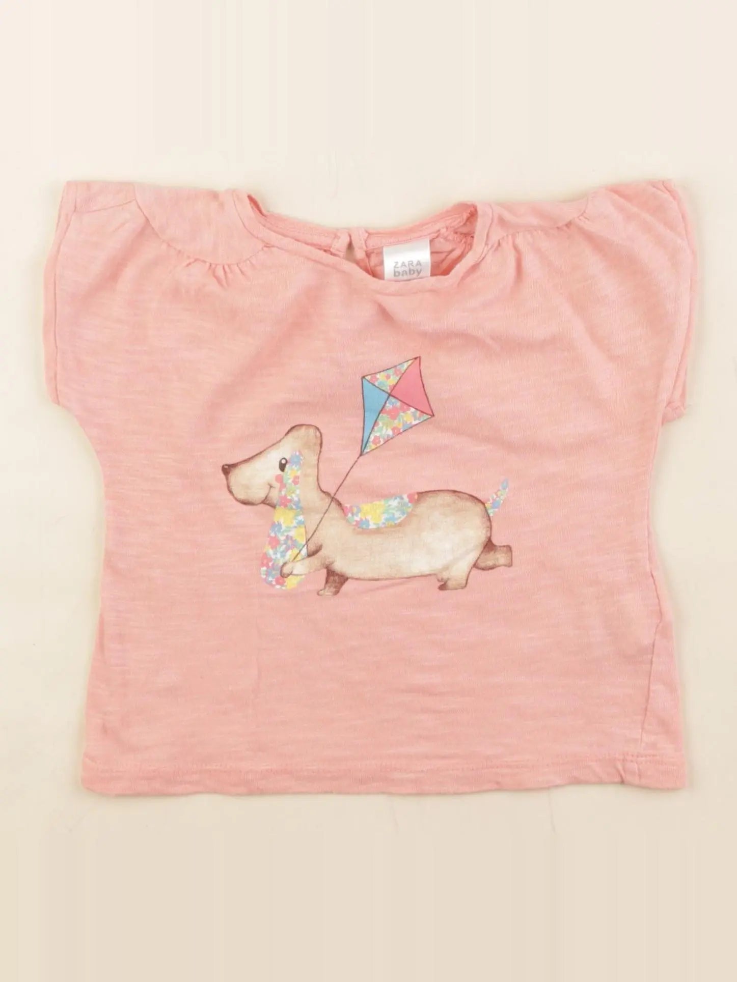 Zara - tee-shirt rose - 12/18 mois