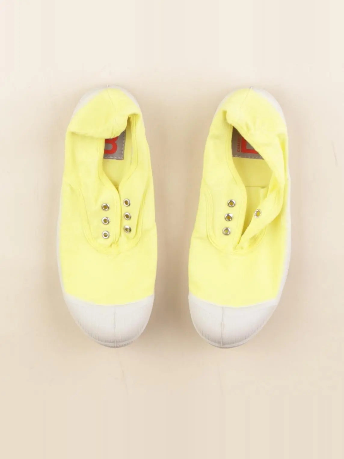 Bensimon - tennis élastiqué jaune - pointure 33