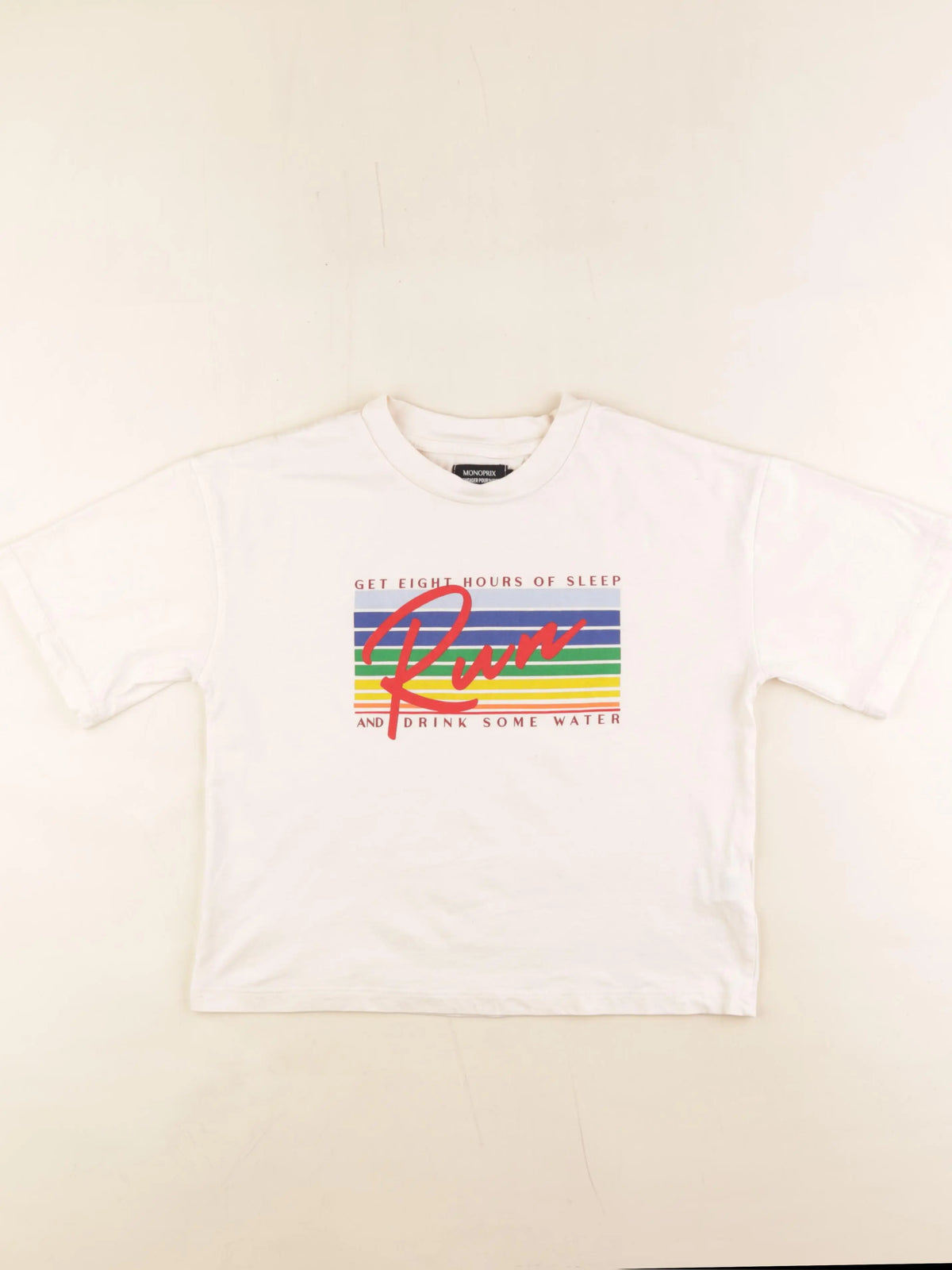 Monoprix - tee-shirt beige - 12 ans