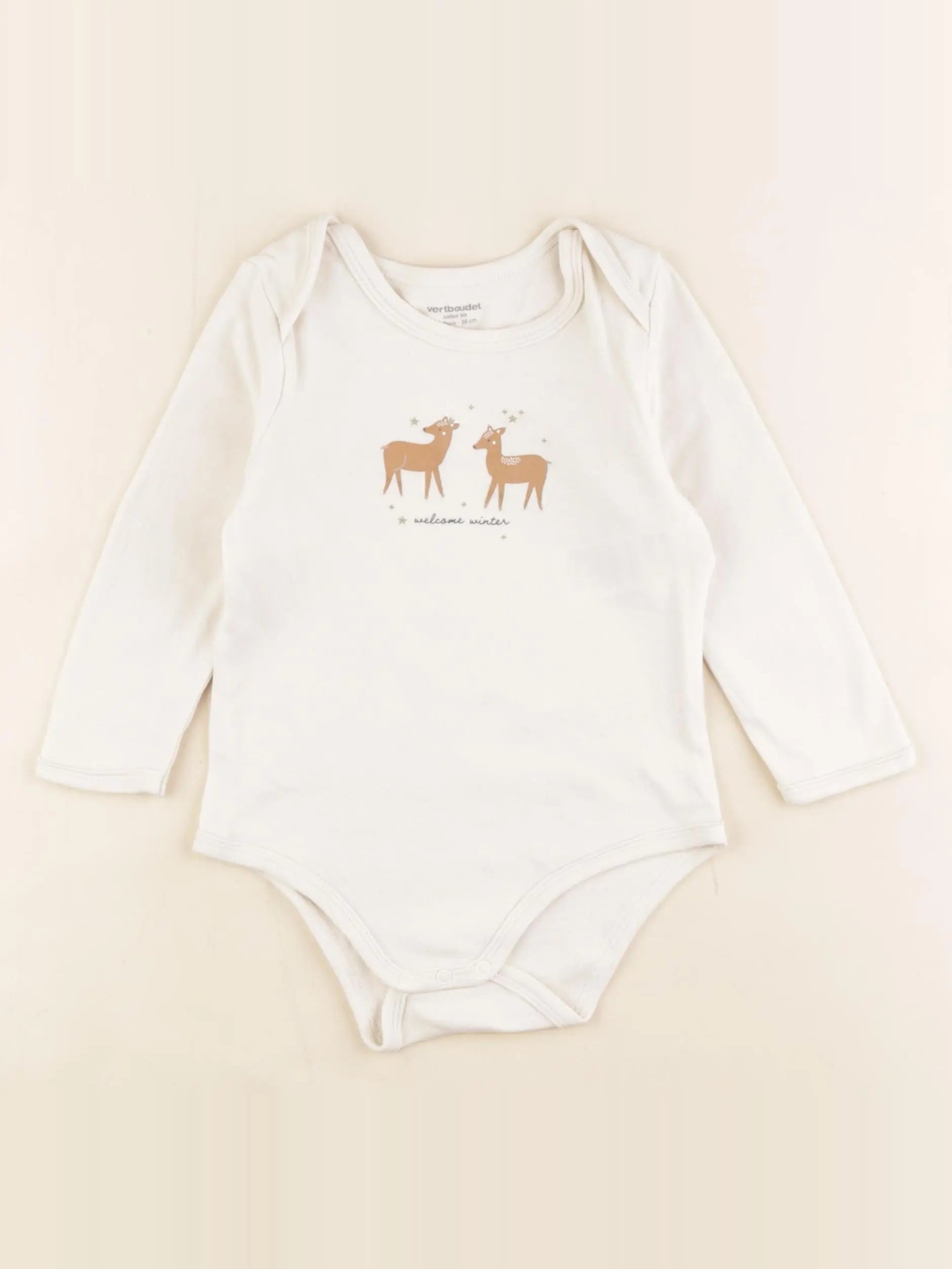 Vertbaudet - body beige - 24 mois