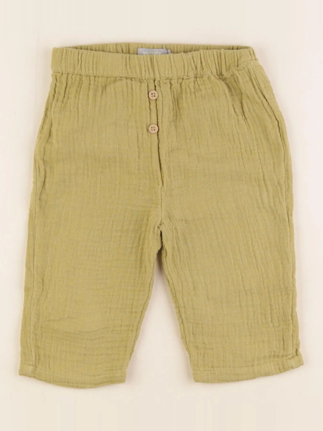 Boutchou - pantalon vert - 9 mois