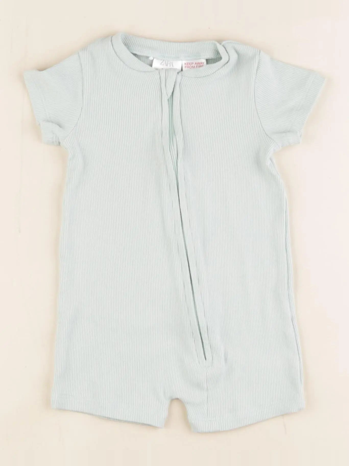 Zara - pyjama coton vert - 3/6 mois