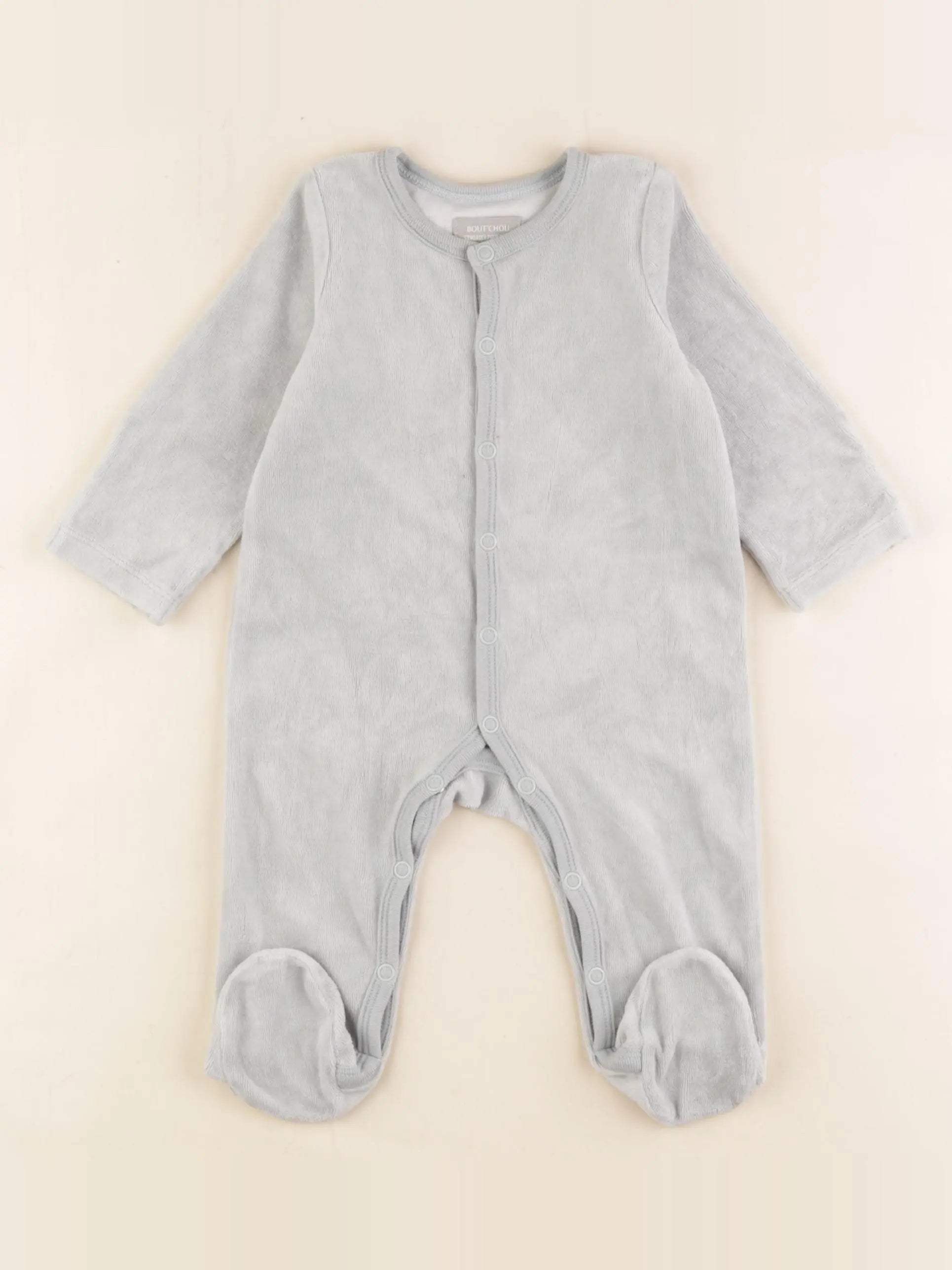 Boutchou - pyjama velours vert - 3 mois