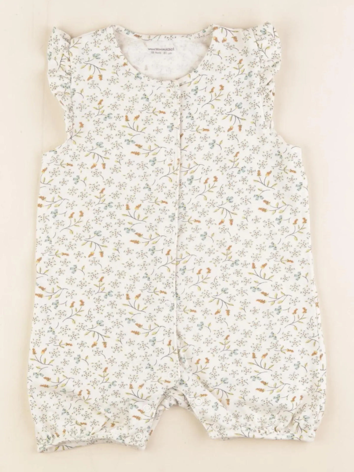 Vertbaudet - pyjama coton beige - 18 mois