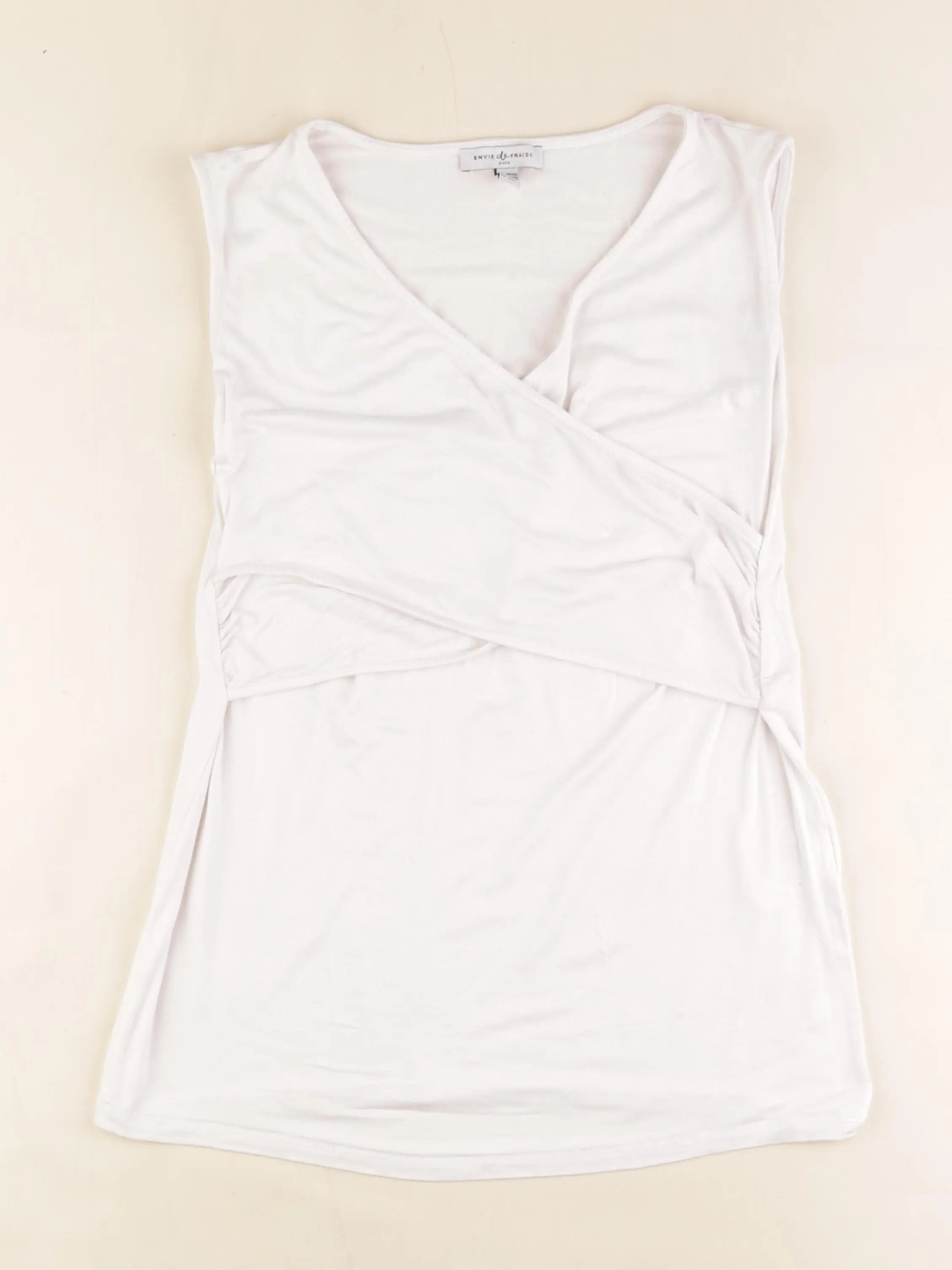 Envie de fraise - débardeur grossesse, allaitement blanc - 38 à 40