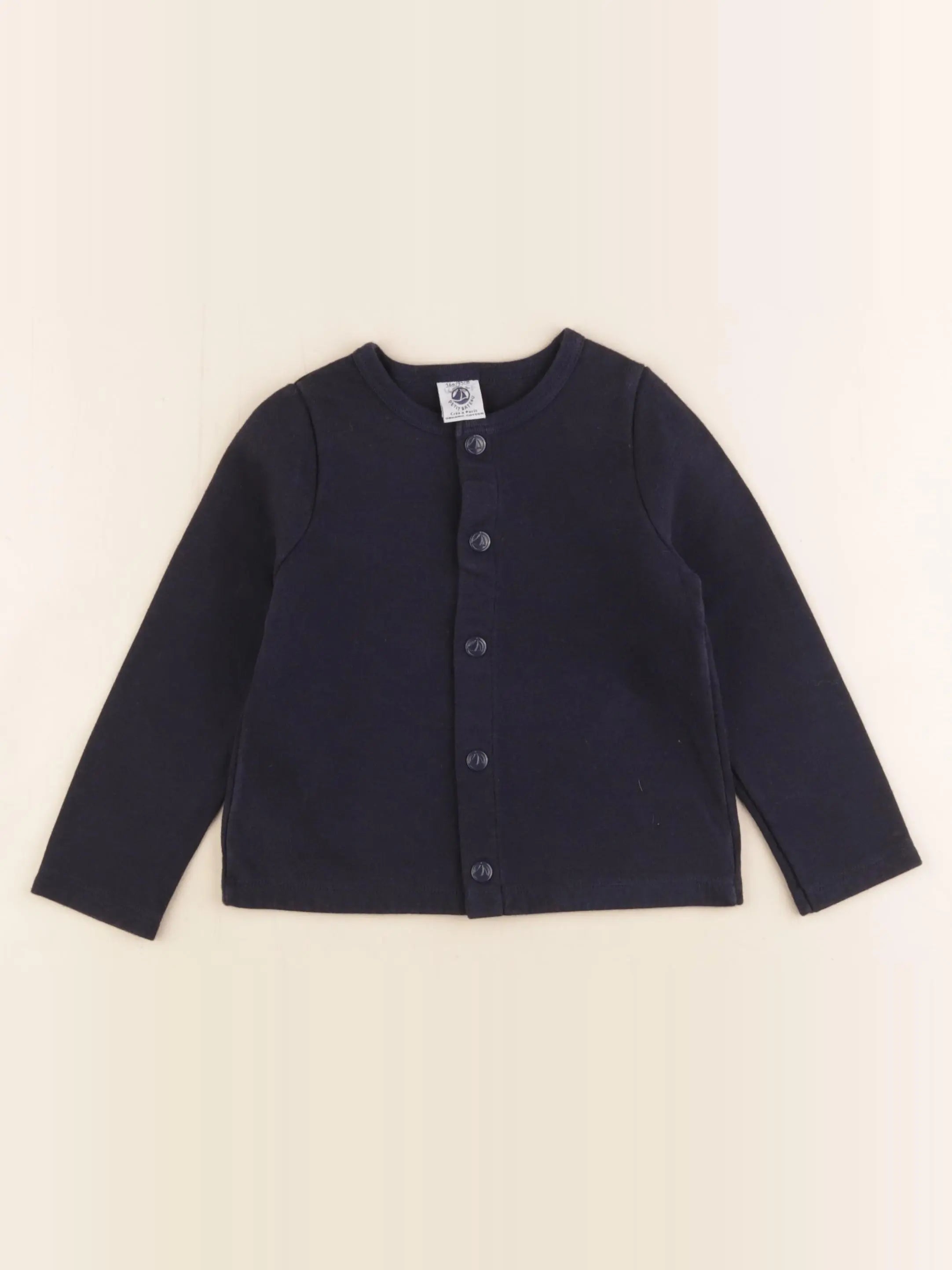 Petit Bateau - sweat bleu - 36 mois