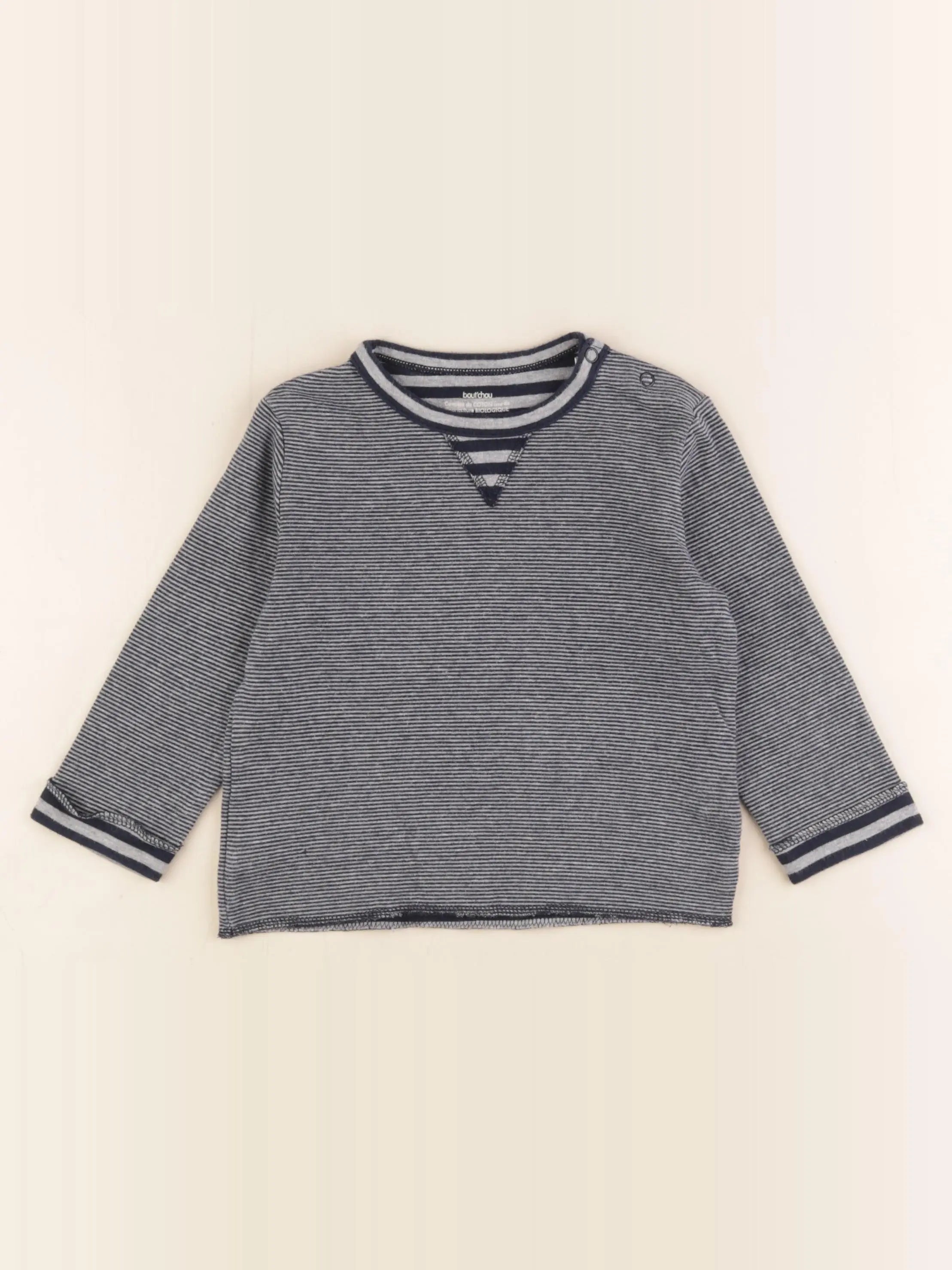 Boutchou - tee-shirt bleu, gris - 36 mois