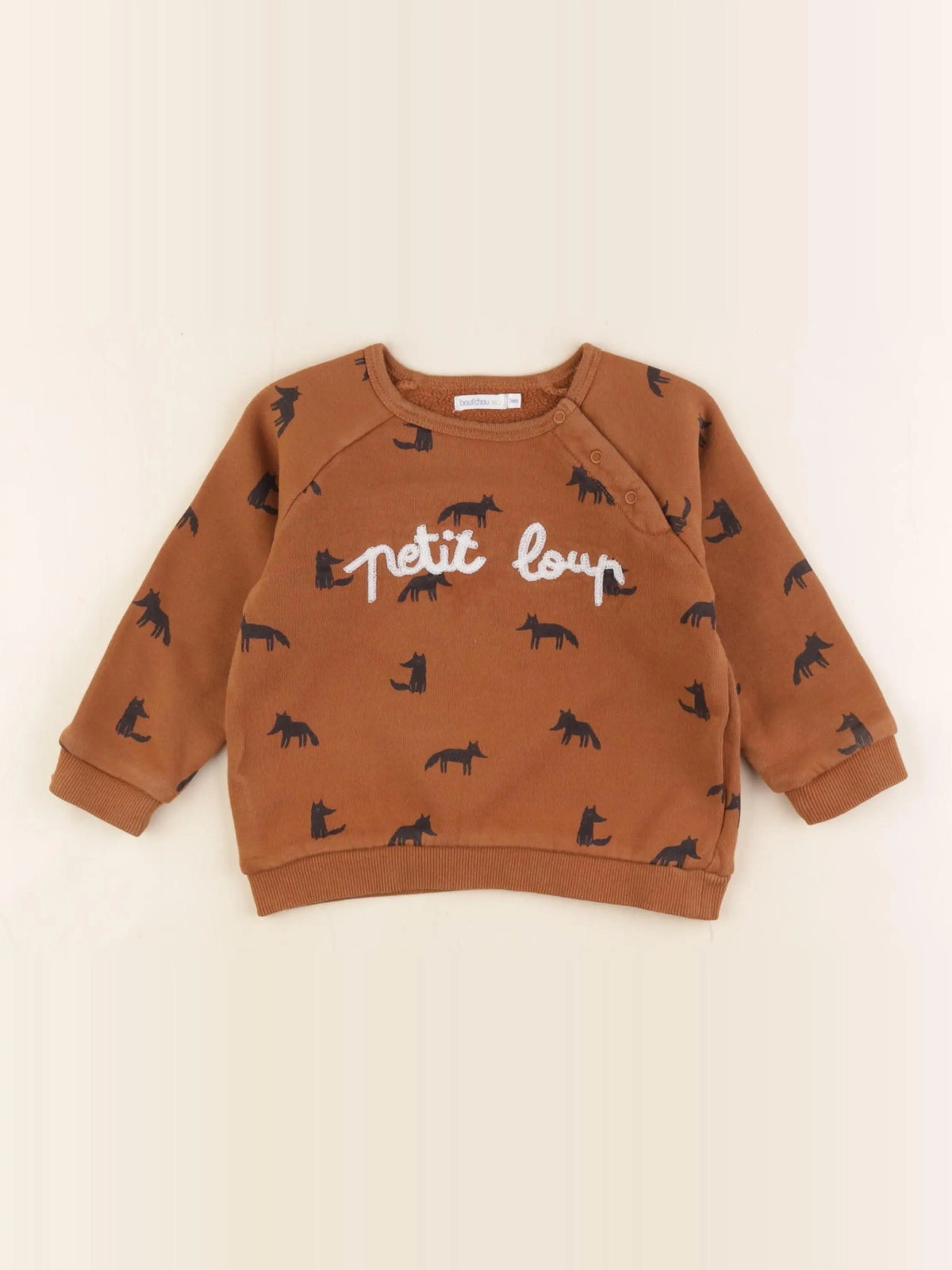 Boutchou - sweat marron, noir - 36 mois