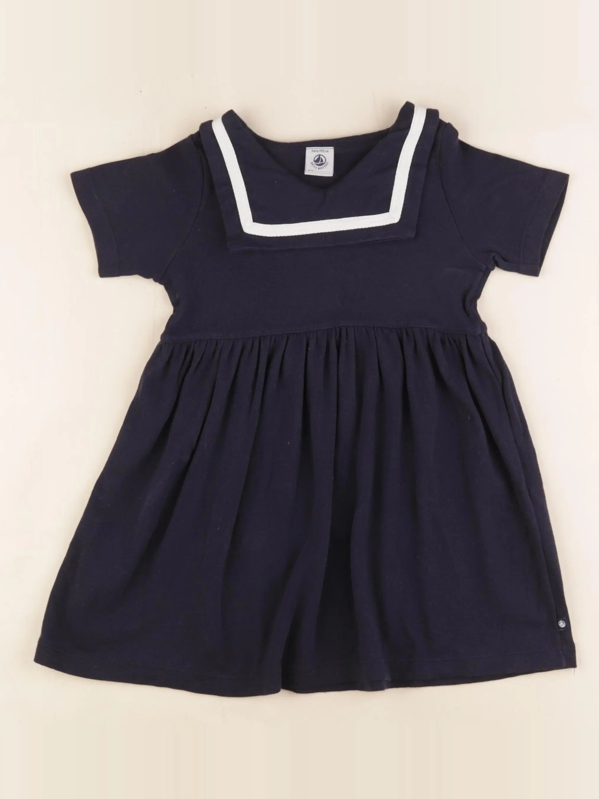 Petit Bateau - robe bleu - 3 ans