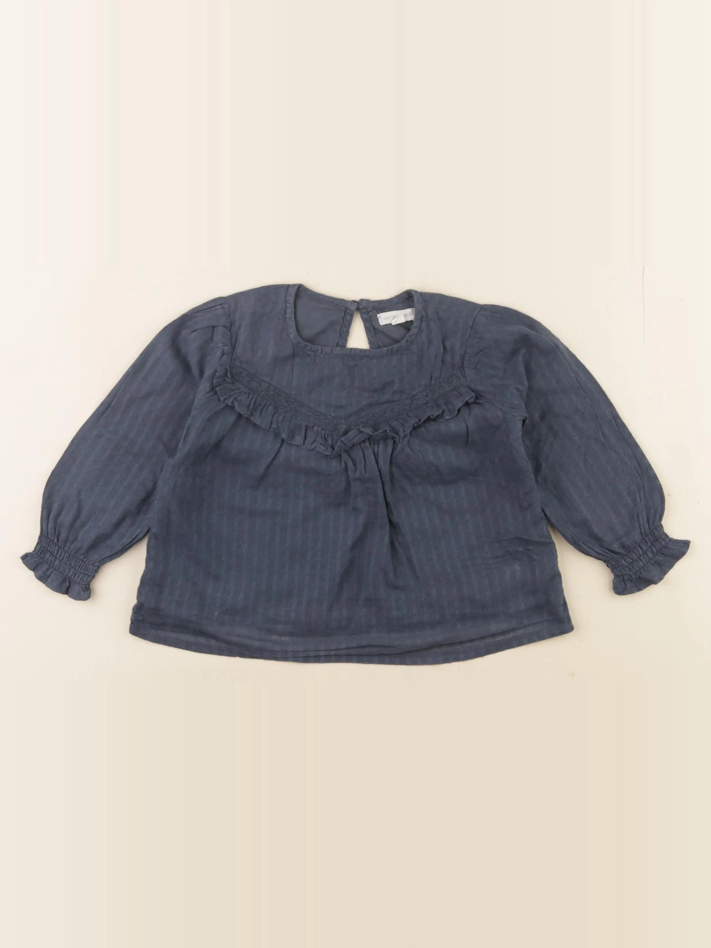 Vertbaudet - tee-shirt bleu - 2 ans