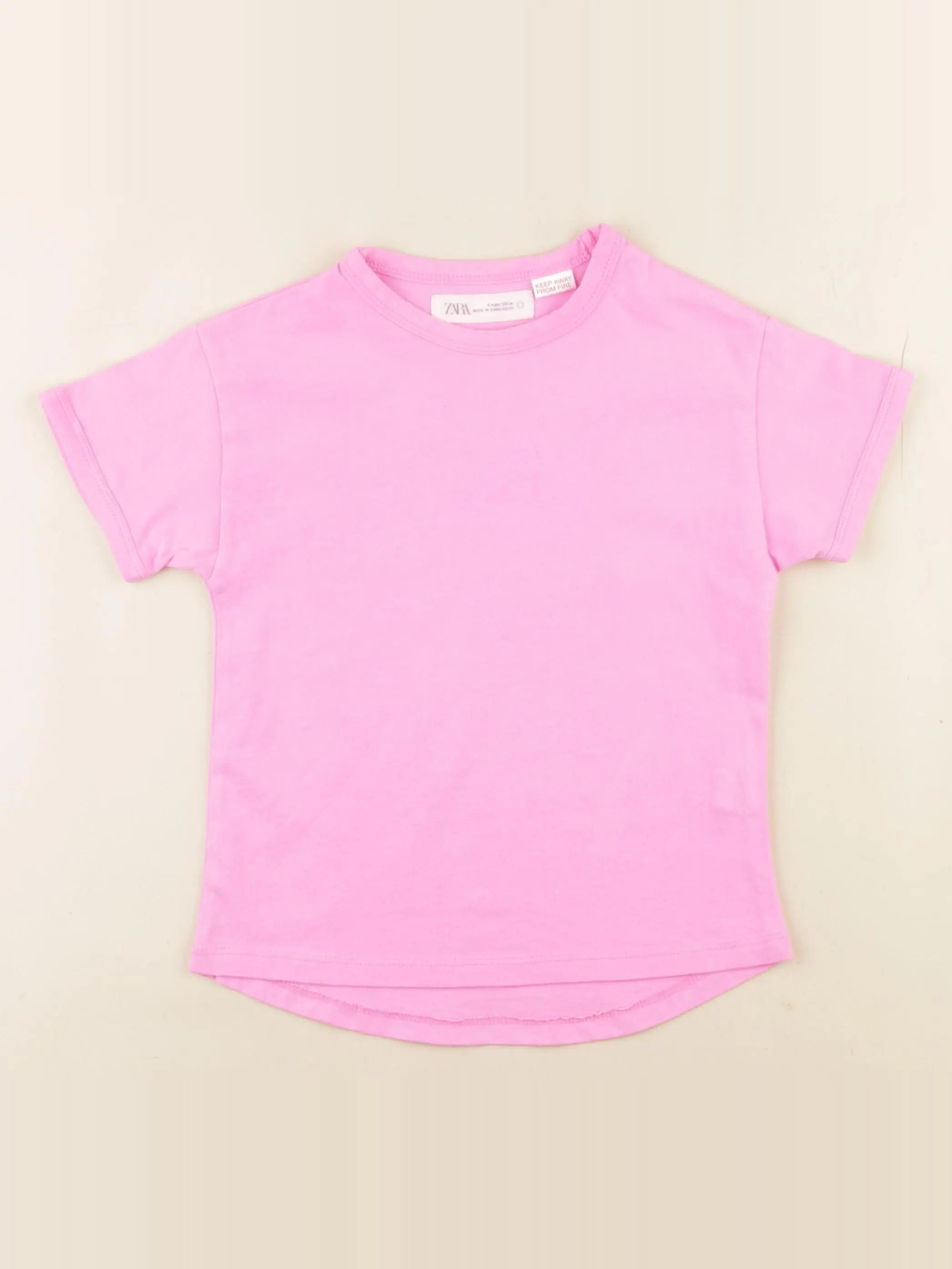 Zara - tee-shirt rose - 4 ans