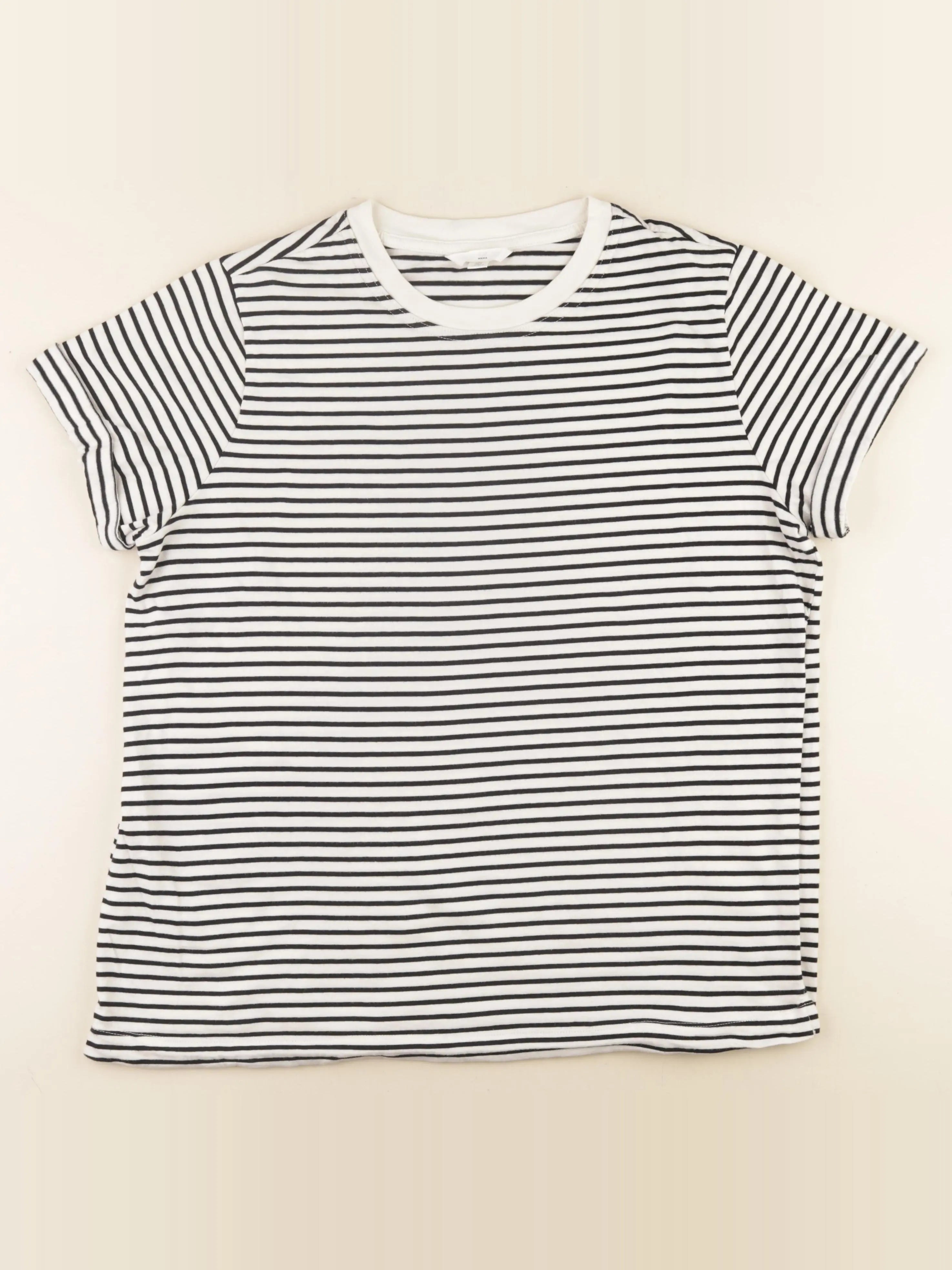 H&M - tee-shirt grossesse blanc, bleu - l