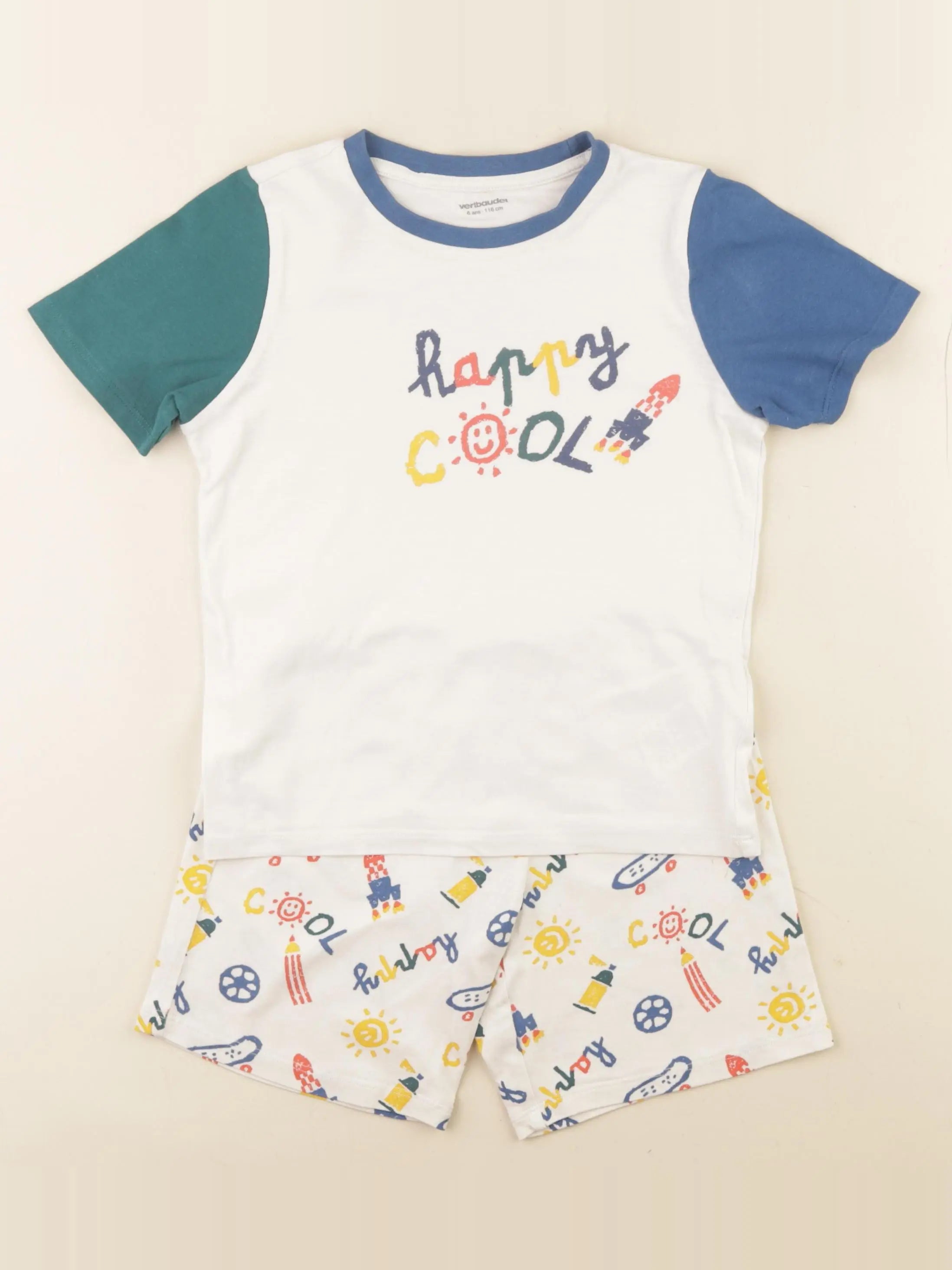 Vertbaudet - pyjama coton multicolore - 6 ans