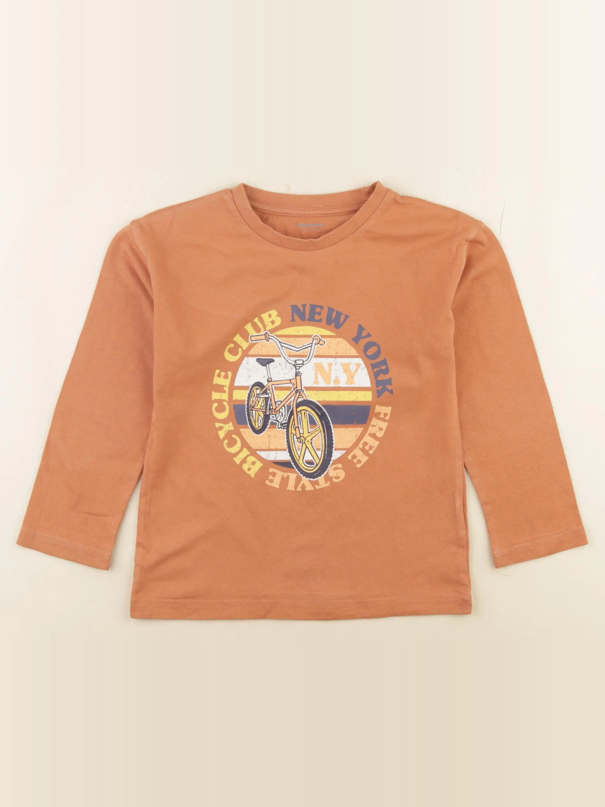 Vertbaudet - tee-shirt marron - 6 ans