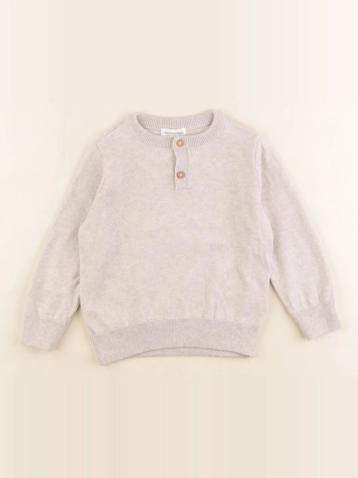 Vertbaudet - pull beige - 3 ans