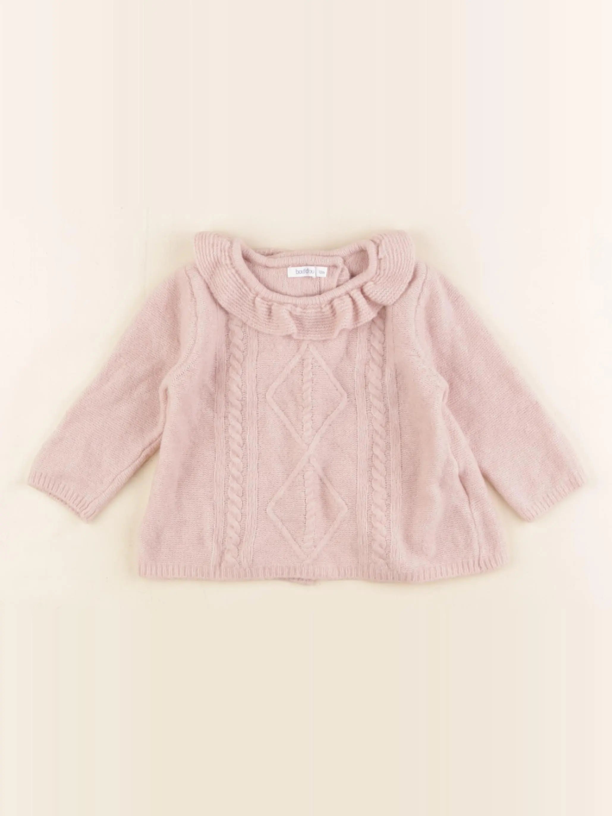 Boutchou - pull rose - 12 mois