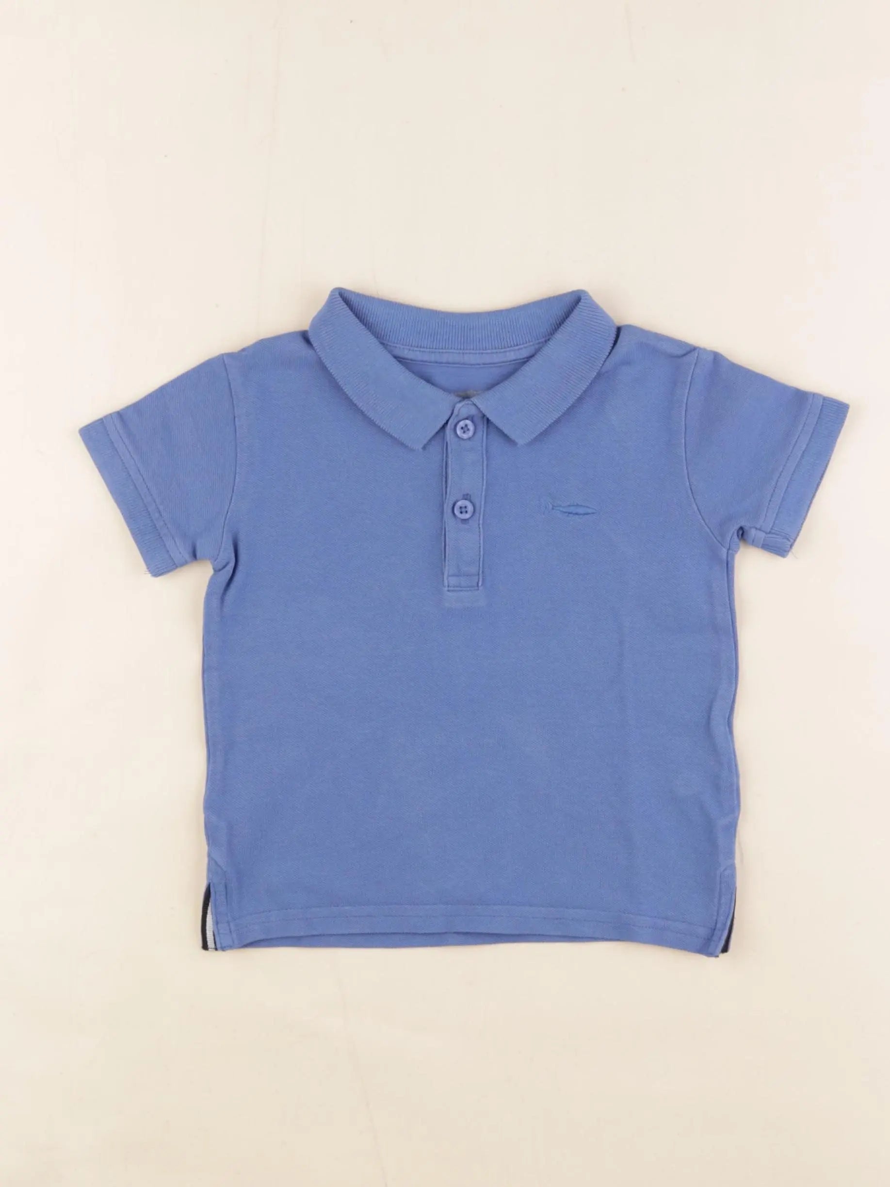 Vertbaudet - polo bleu - 2 ans