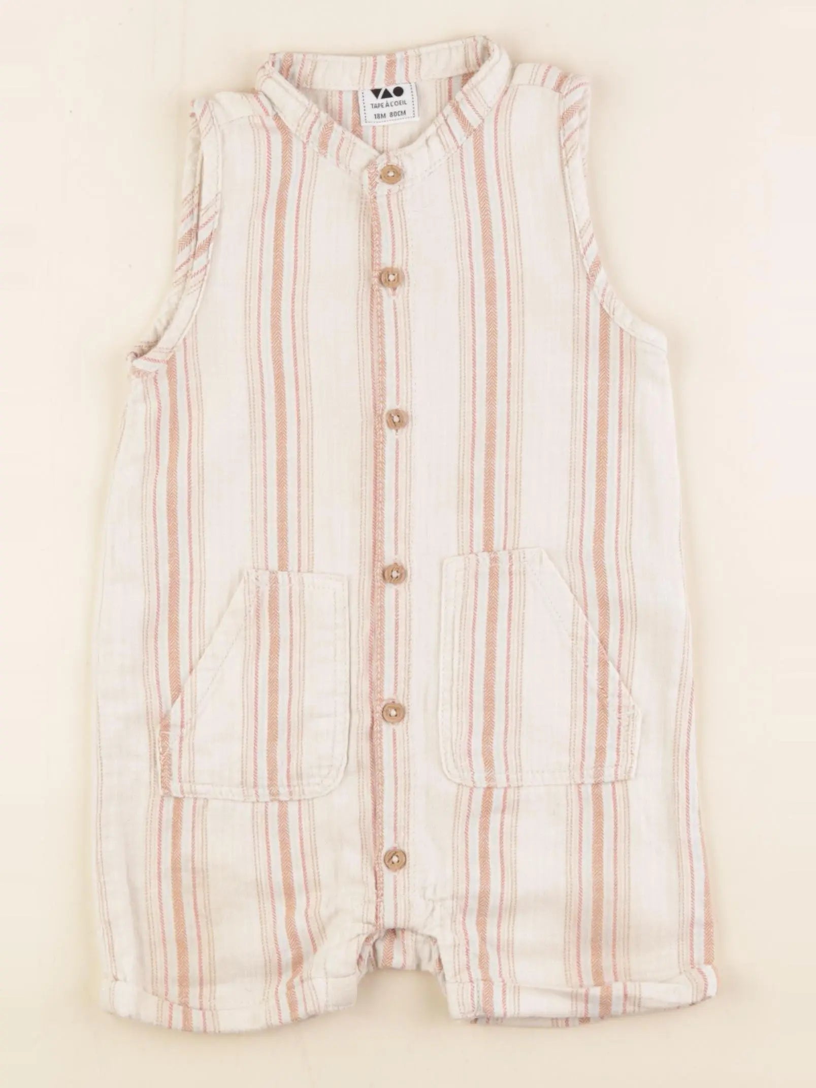 Tape à l'oeil - combinaison beige - 18 mois