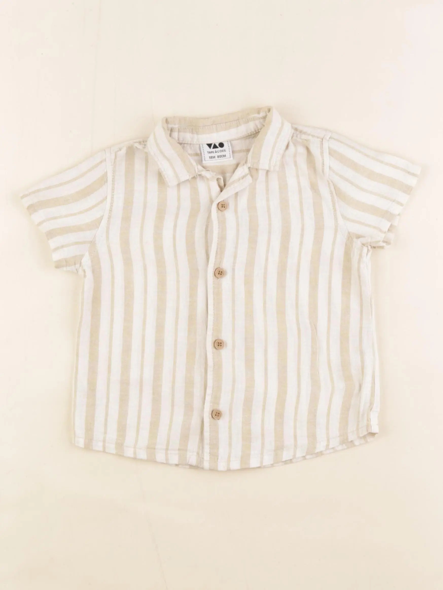 Tape à l'oeil - chemise marron - 18 mois