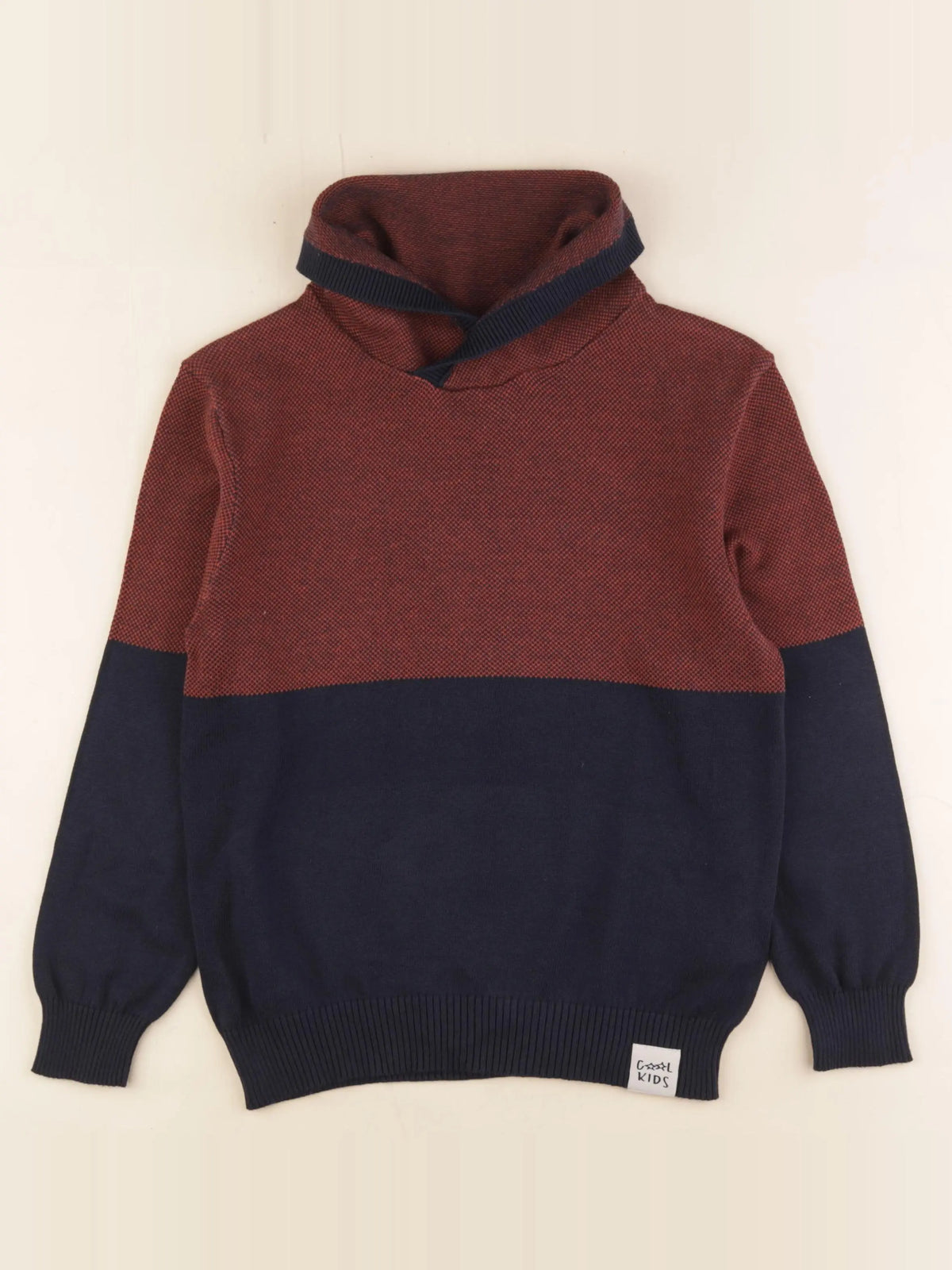 Vertbaudet - pull marron, bleu - 10 ans