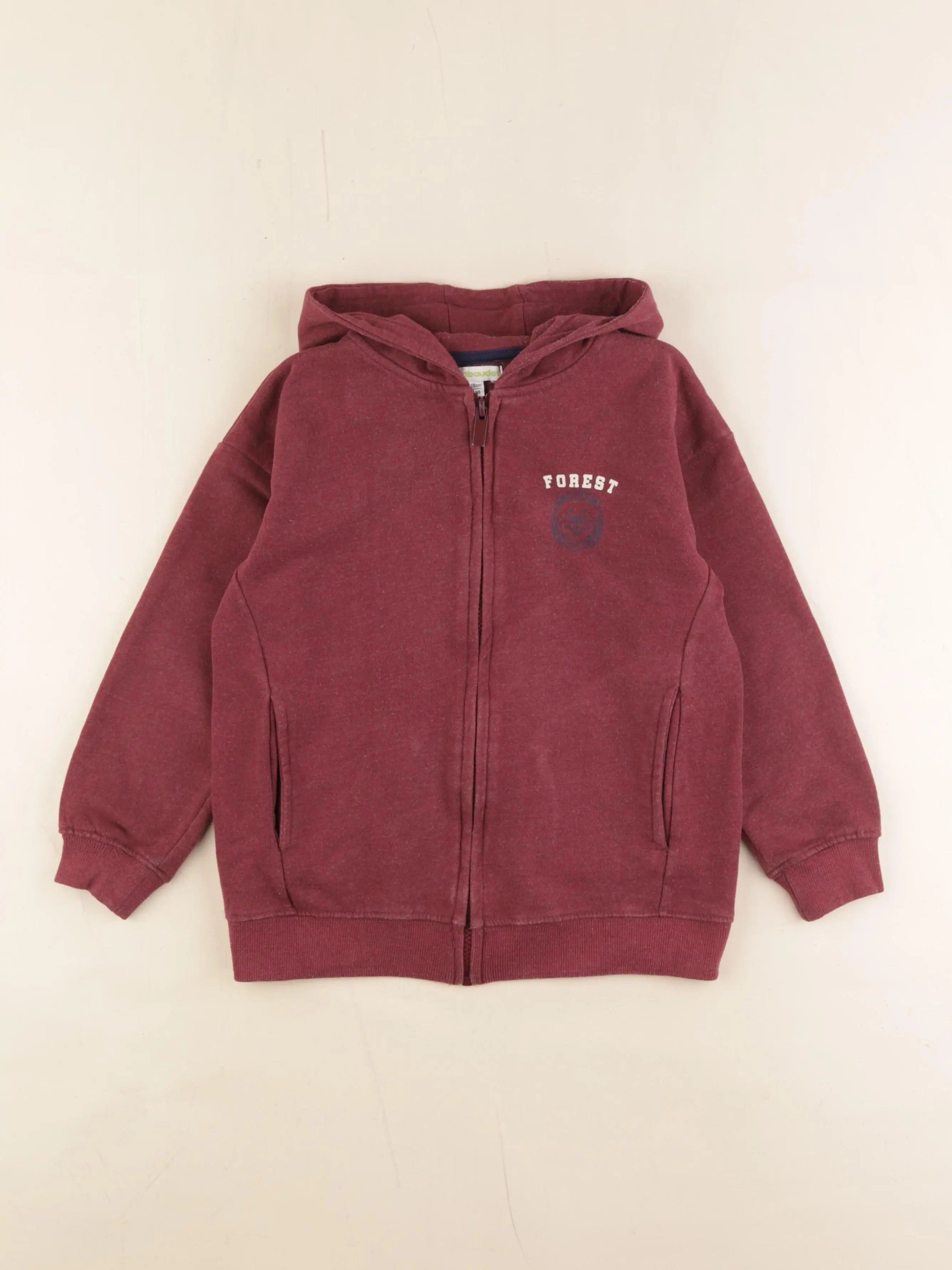 Vertbaudet - sweat rouge - 8 ans