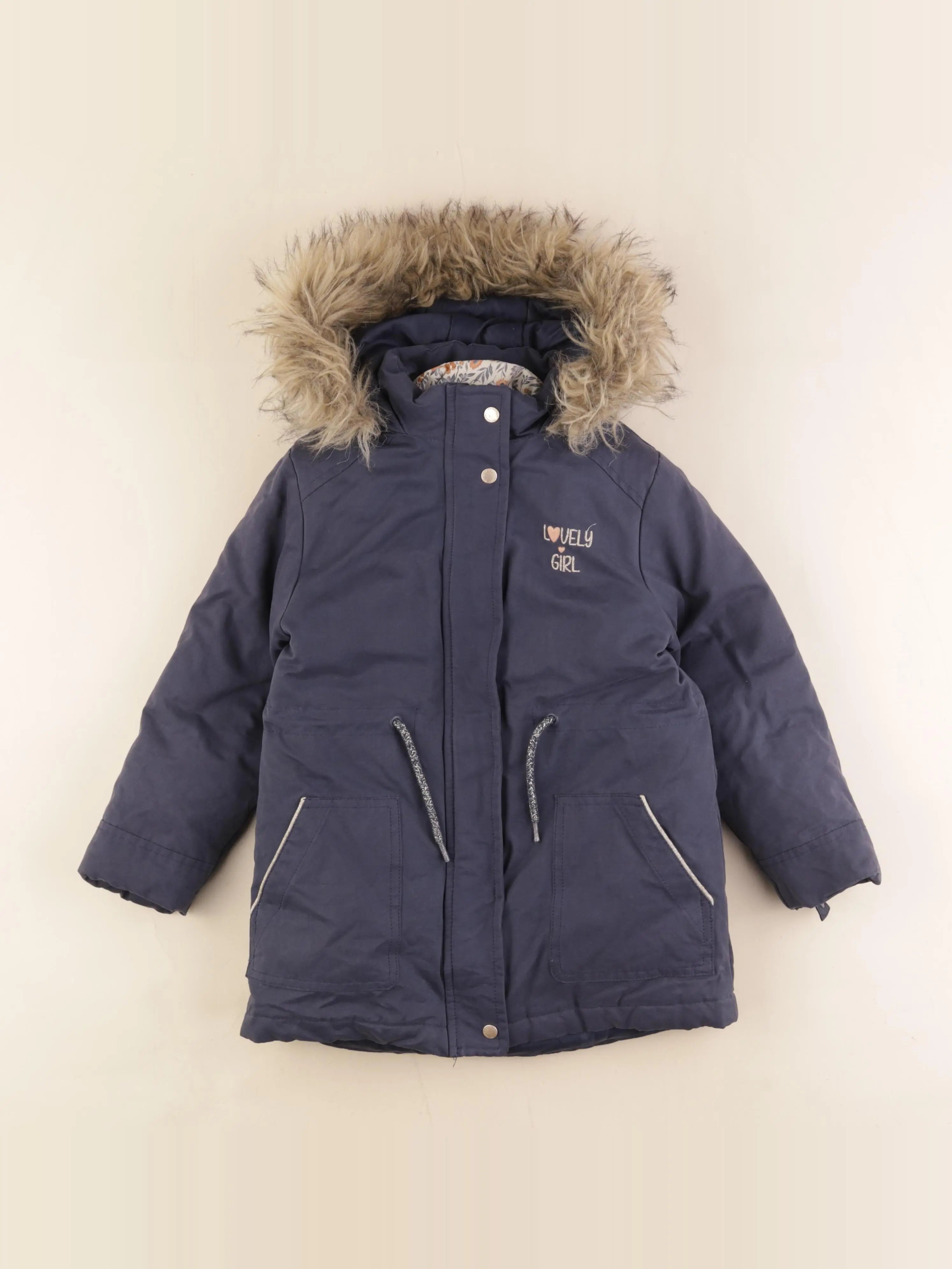 Vertbaudet - manteau doublure amovible bleu - 6 ans