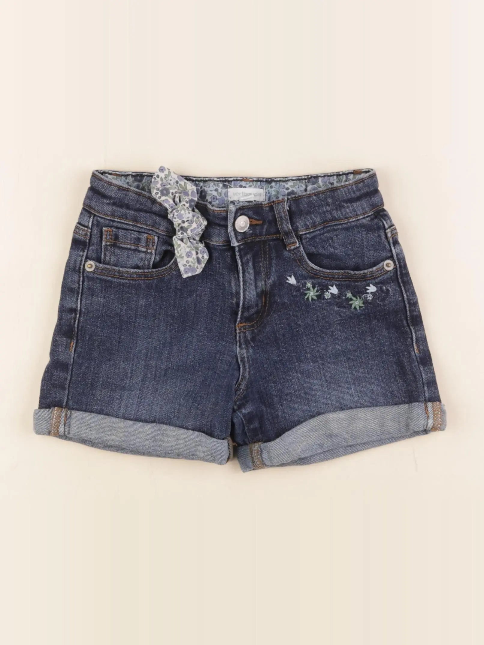 Vertbaudet - short bleu - 6 ans