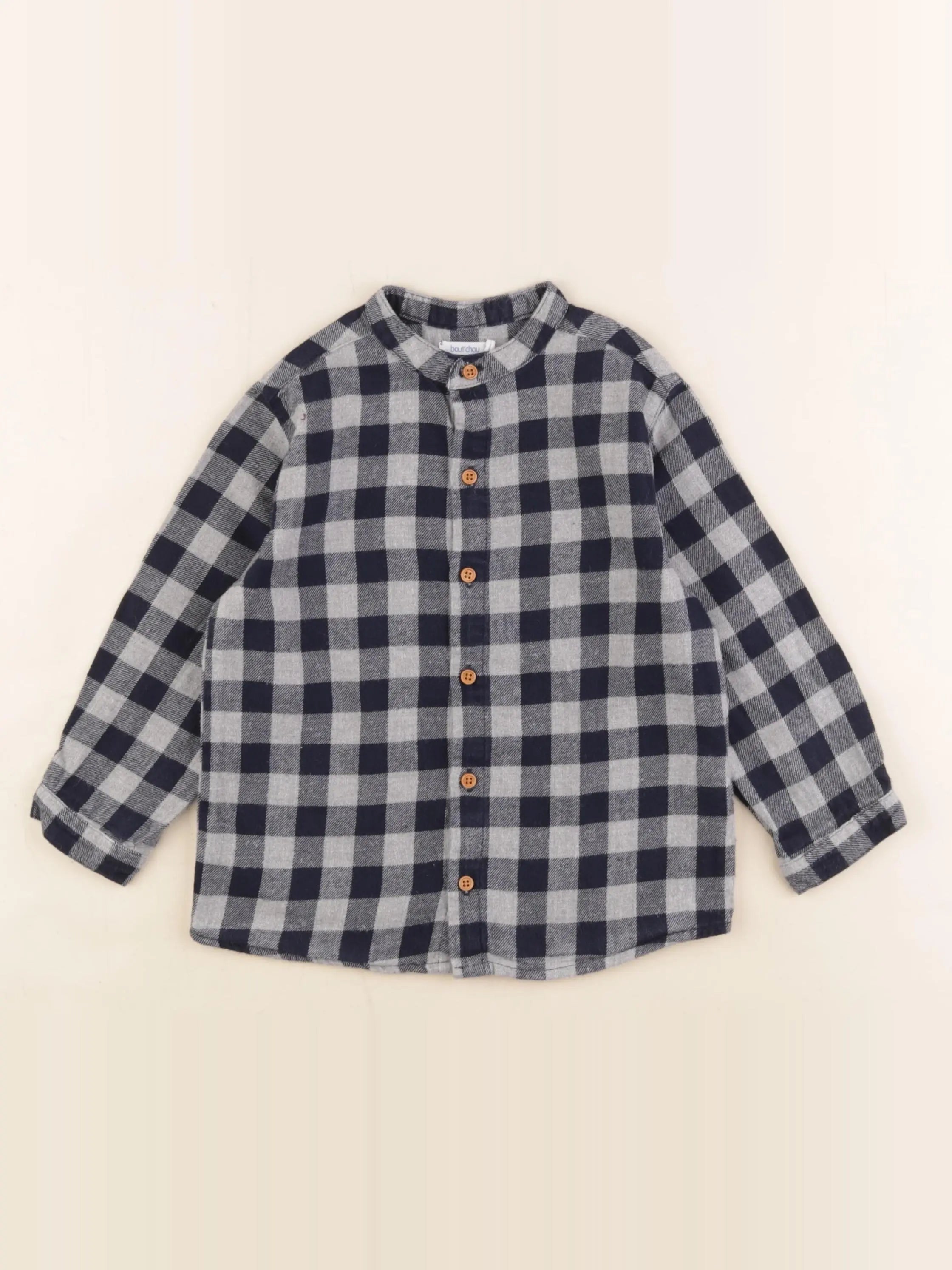 Boutchou - chemise gris, bleu - 36 mois