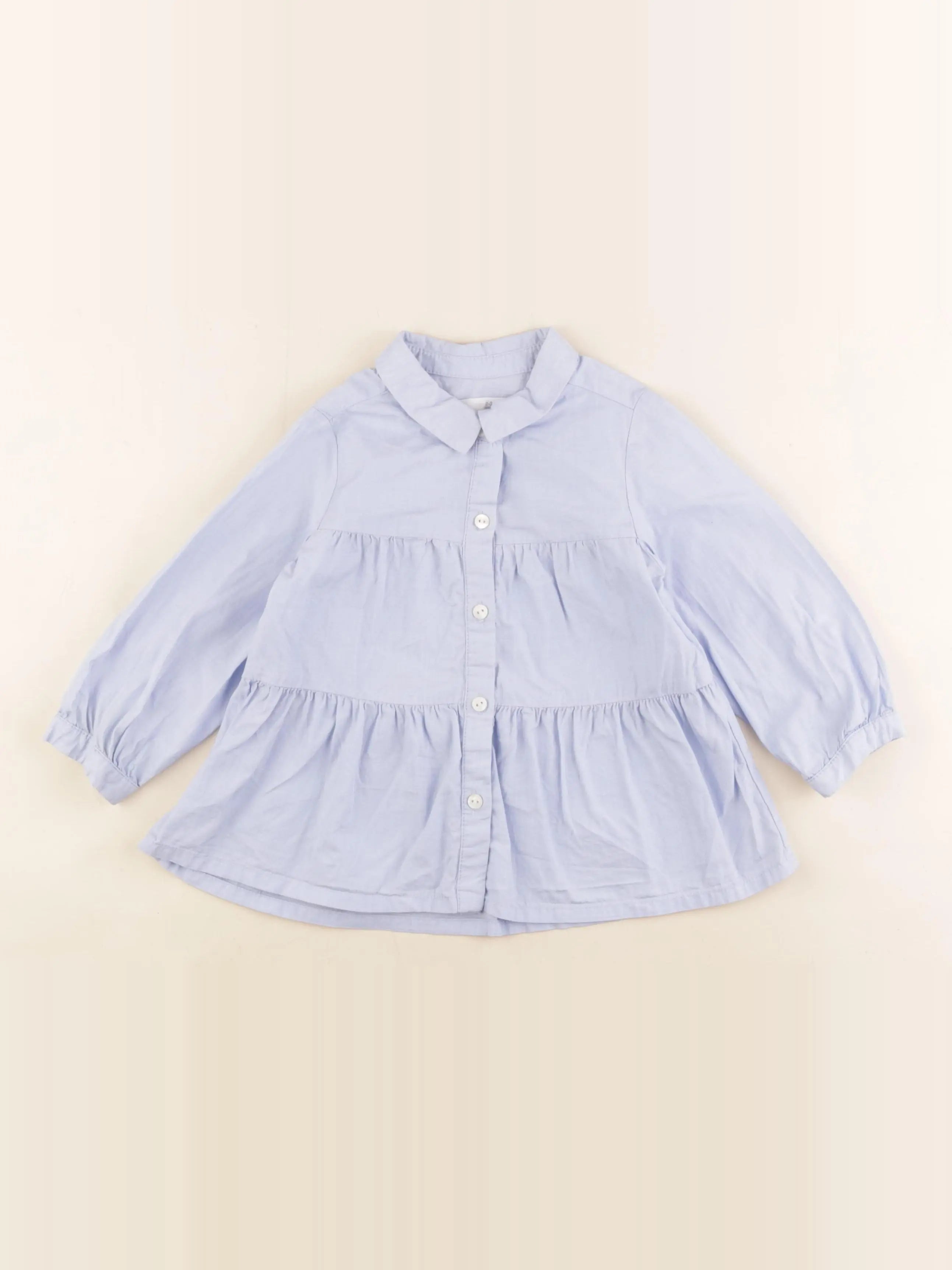 Zara - blouse bleu - 2/3 ans
