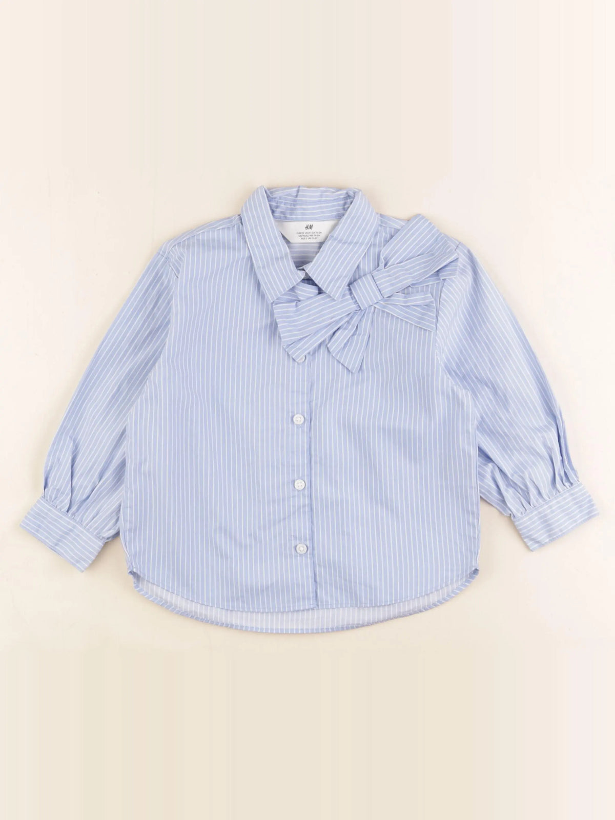 H&M - blouse bleu, blanc - 18/24 mois