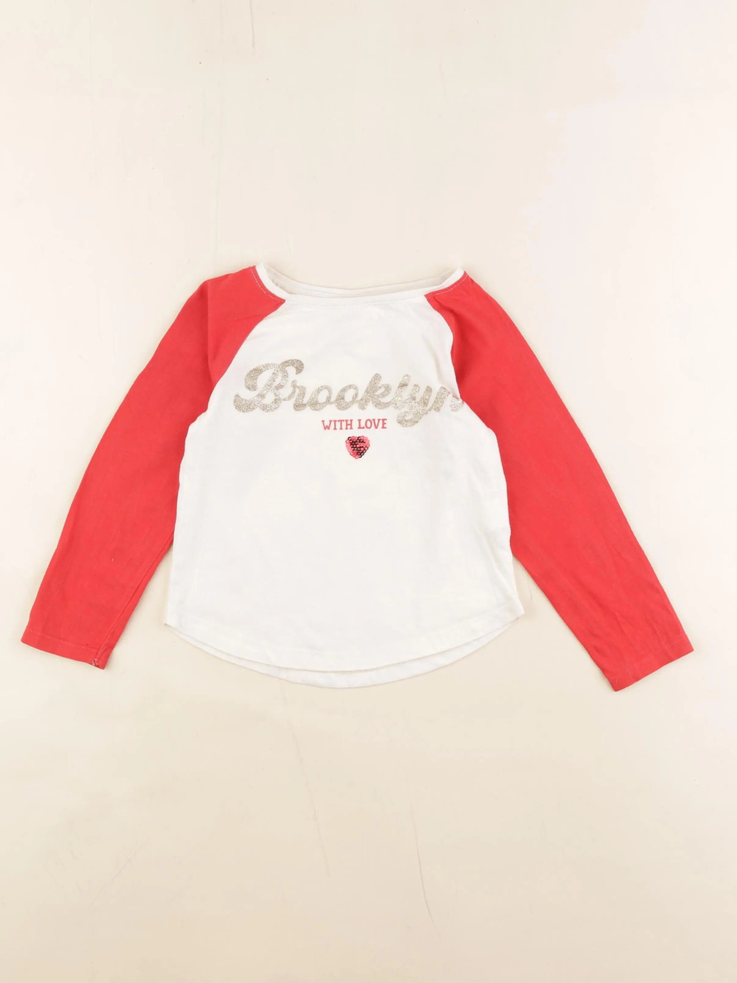 Tape à l'oeil - tee-shirt beige, rouge - 2/3 ans