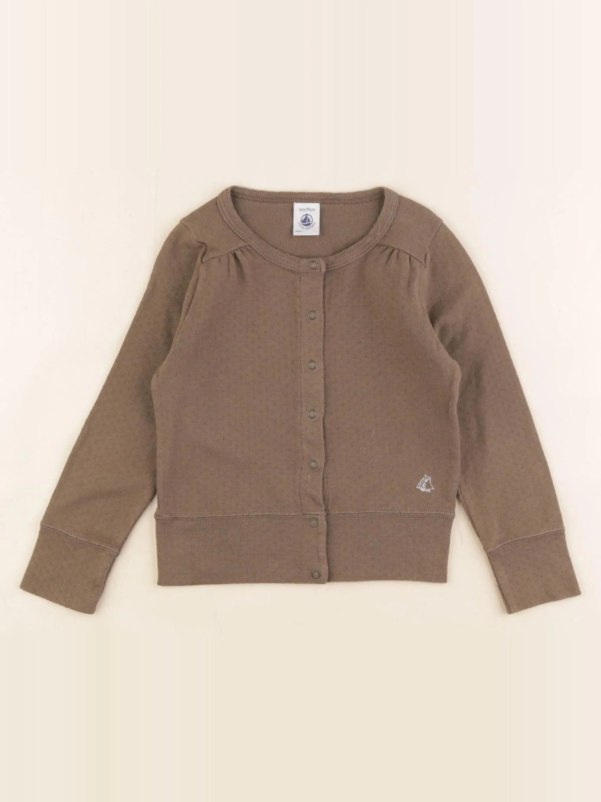 Petit Bateau - tee-shirt marron - 3 ans
