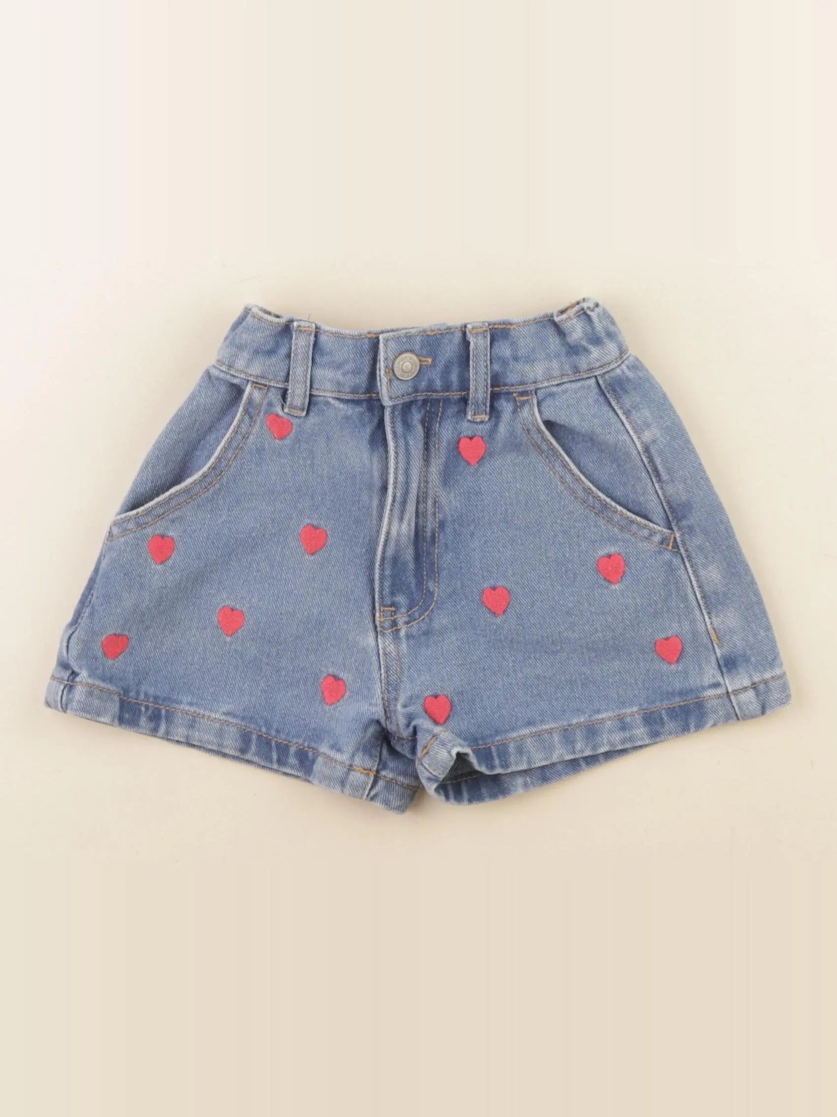 Vertbaudet - short bleu, rouge - 3 mois
