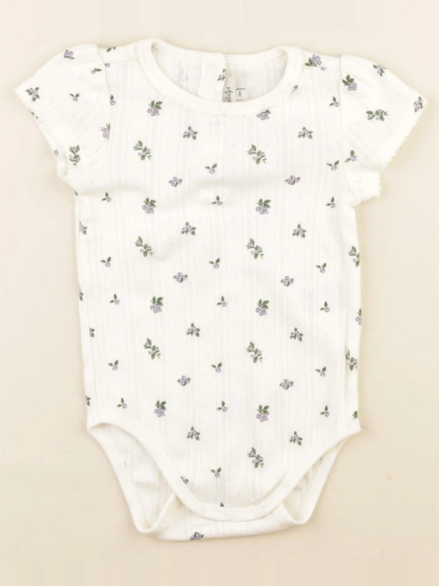Natalys - body blanc, violet - 24 mois