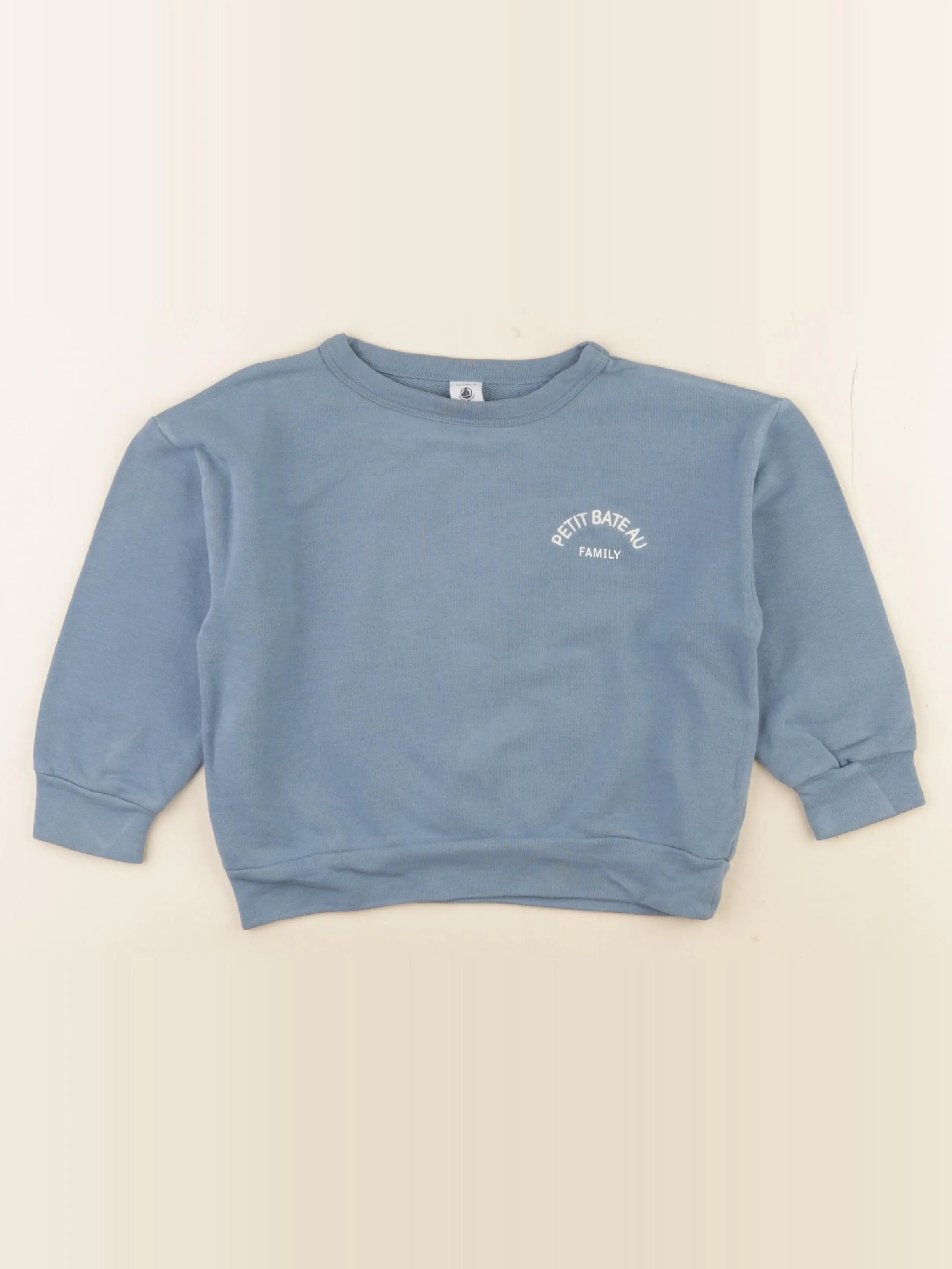 Petit Bateau - sweat bleu - 4 ans
