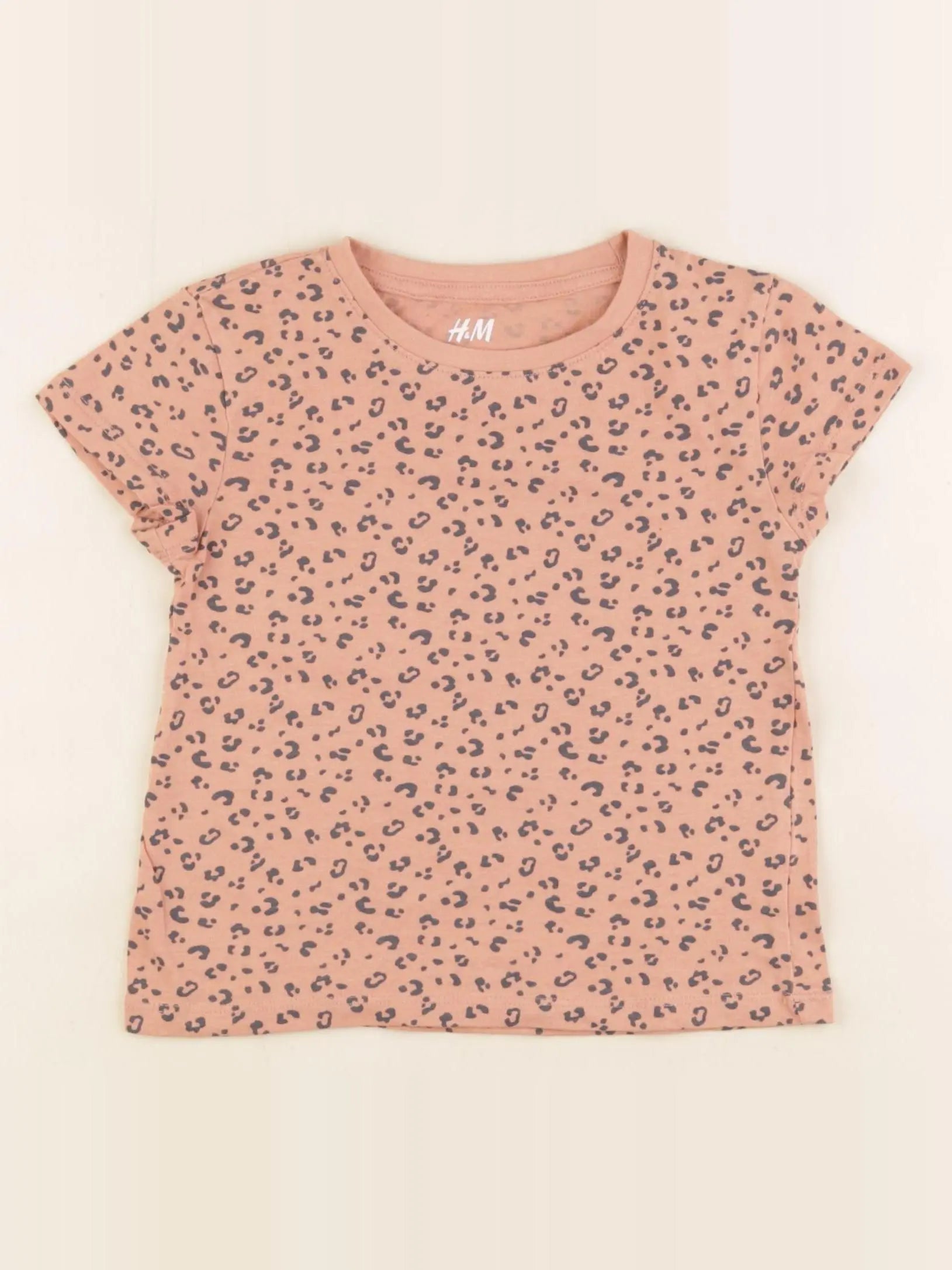 H&M - tee-shirt noir, rose - 18 mois à 2 ans